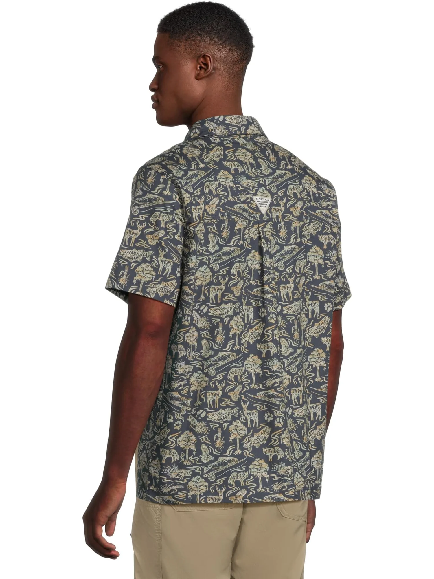 Рубашка Columbia Wild Cast Camp Shirt, цвет Nocturnal Guadalupe Convo — 3