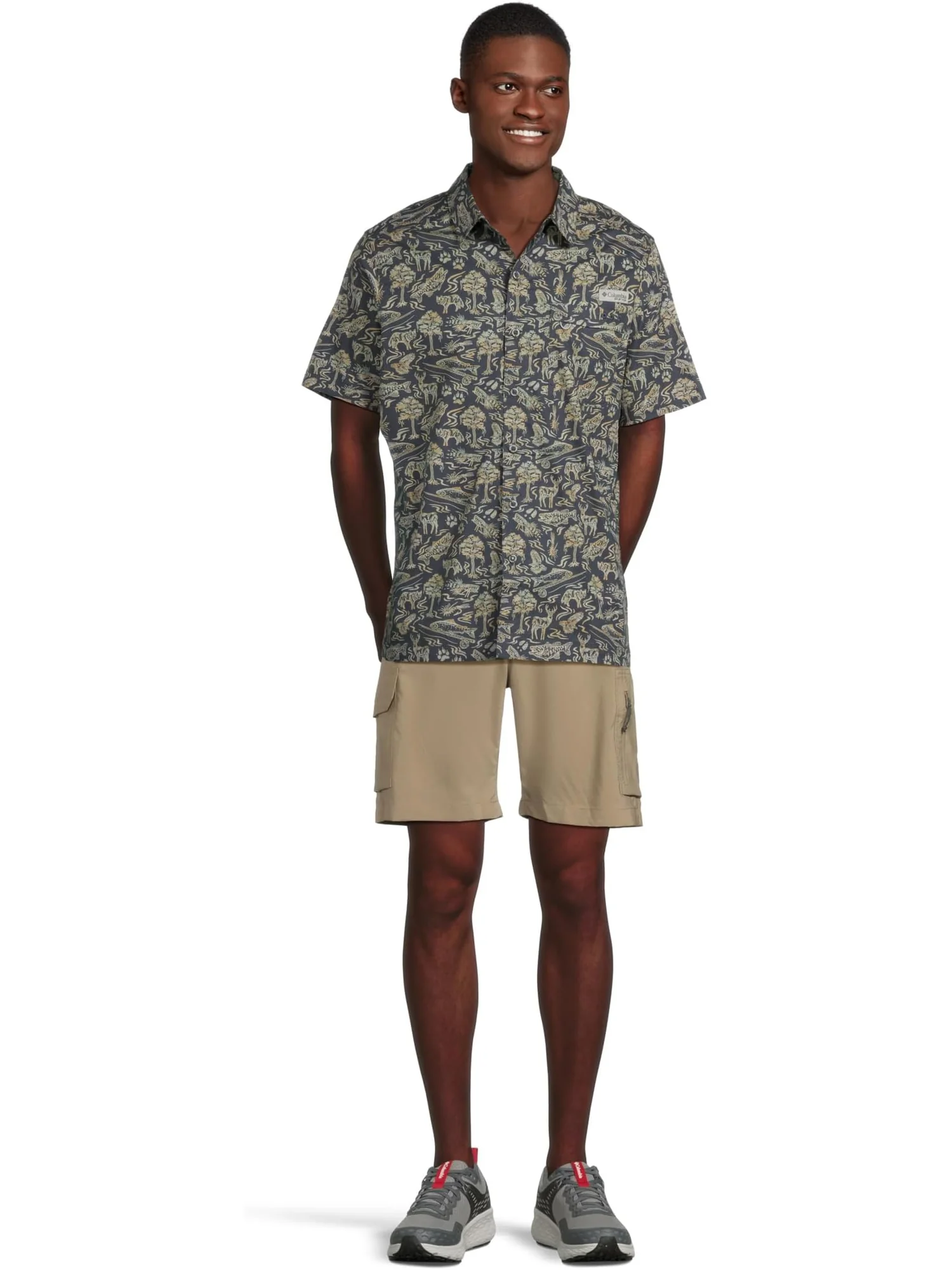Рубашка Columbia Wild Cast Camp Shirt, цвет Nocturnal Guadalupe Convo — 5