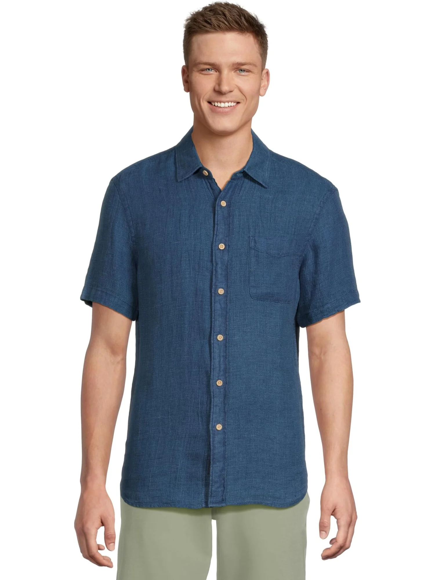 Рубашка Faherty Short Sleeve Palma Linen Shirt — 1