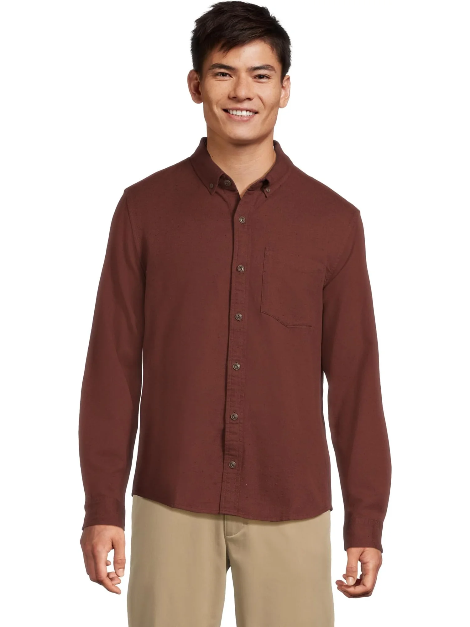 Рубашка L.L.Bean Signature Donegal Woven Long Sleeve Shirt — 1