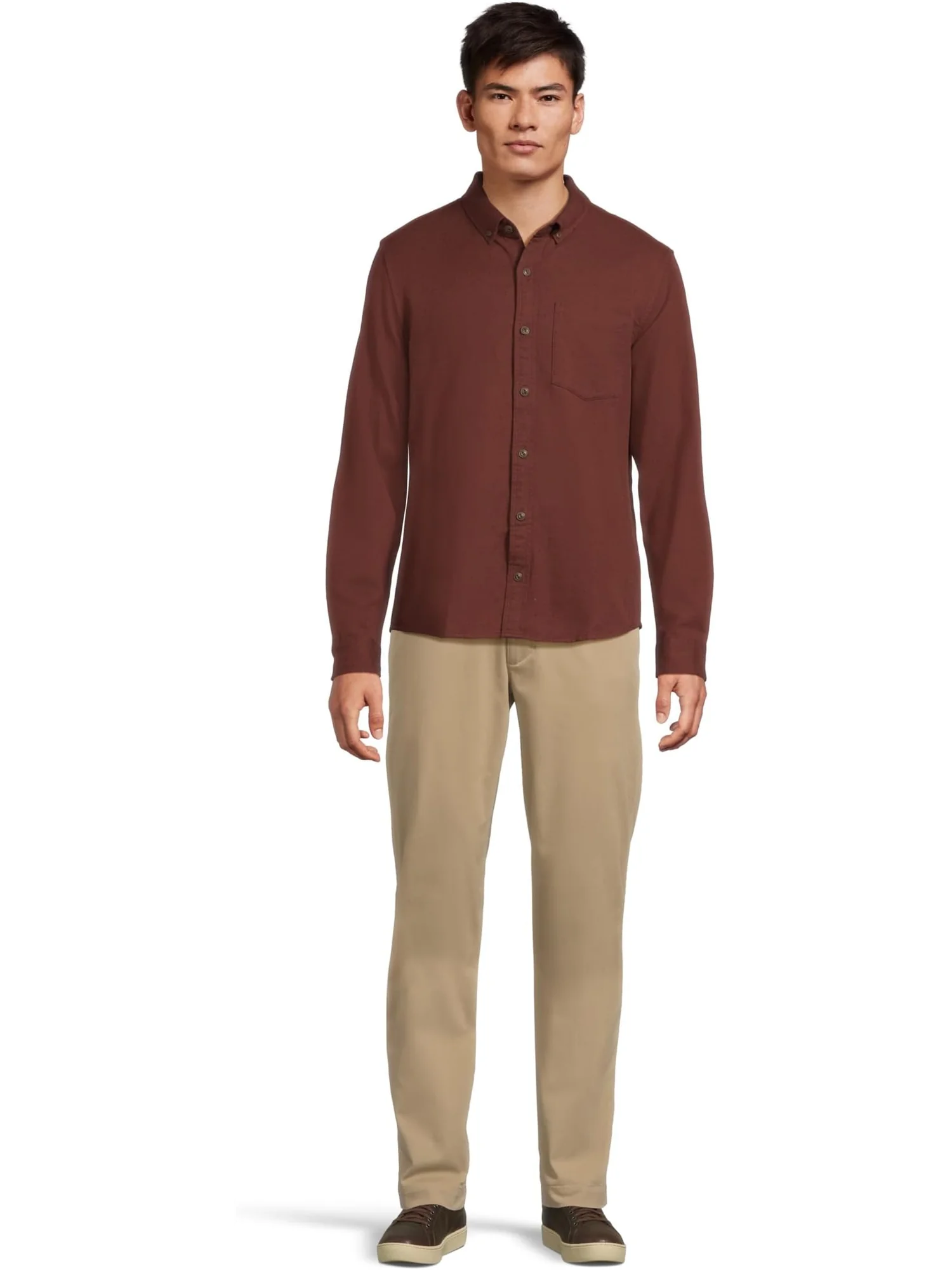 Рубашка L.L.Bean Signature Donegal Woven Long Sleeve Shirt — 5