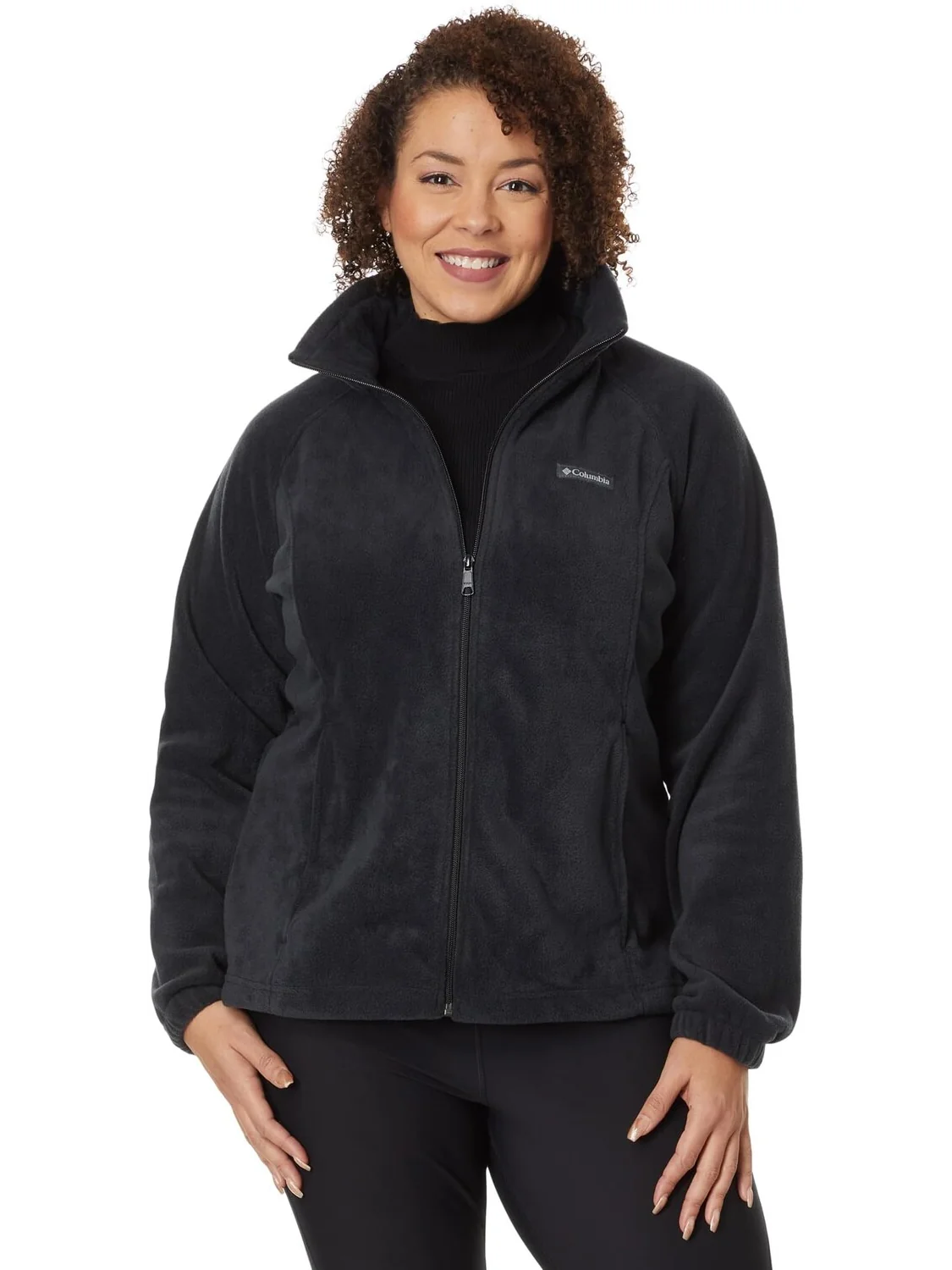 Куртка Plus Size Benton Springs Full Zip Columbia — изображение 1 из 2, черный