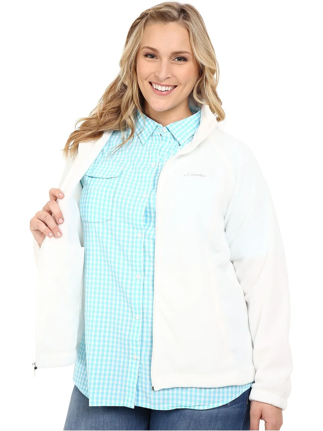 Куртка Plus Size Benton Springs Full Zip Columbia — изображение 6 из 7, морская соль