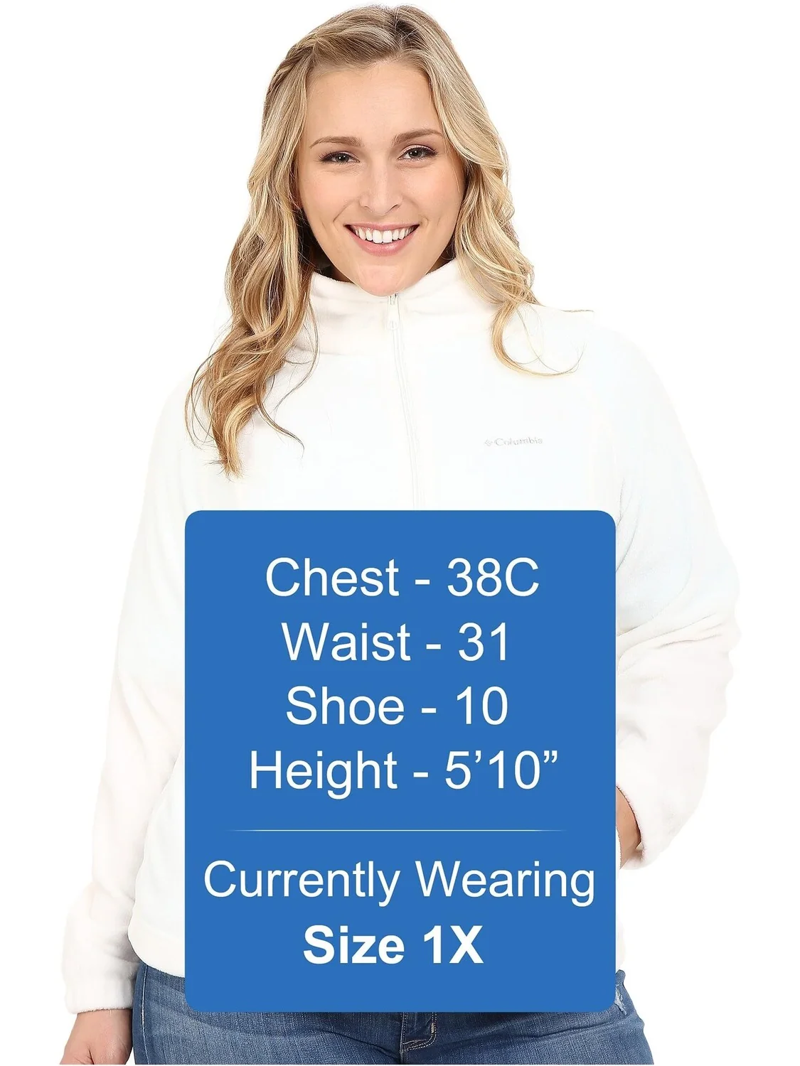 Куртка Plus Size Benton Springs Full Zip Columbia — изображение 7 из 7, морская соль