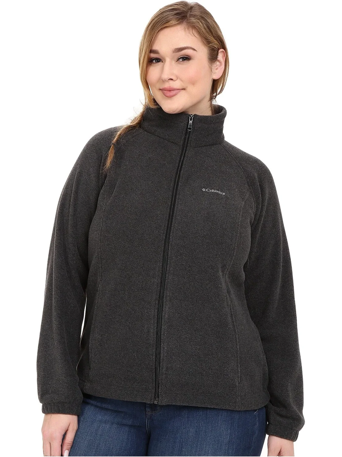 Куртка Plus Size Benton Springs Full Zip Columbia — изображение 1 из 6, темно-серый