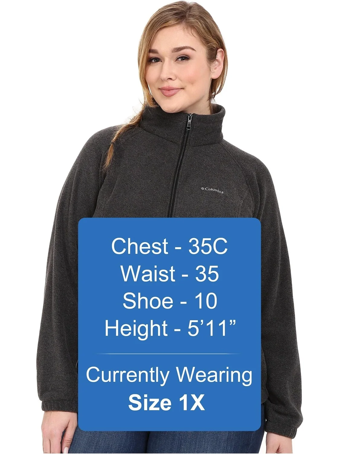 Куртка Plus Size Benton Springs Full Zip Columbia — изображение 6 из 6, темно-серый
