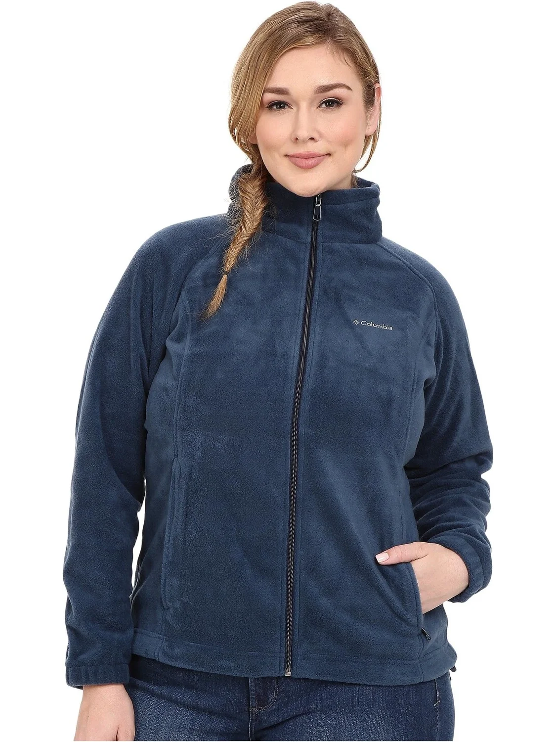 Куртка Plus Size Benton Springs Full Zip Columbia — изображение 1 из 6, темно-синий