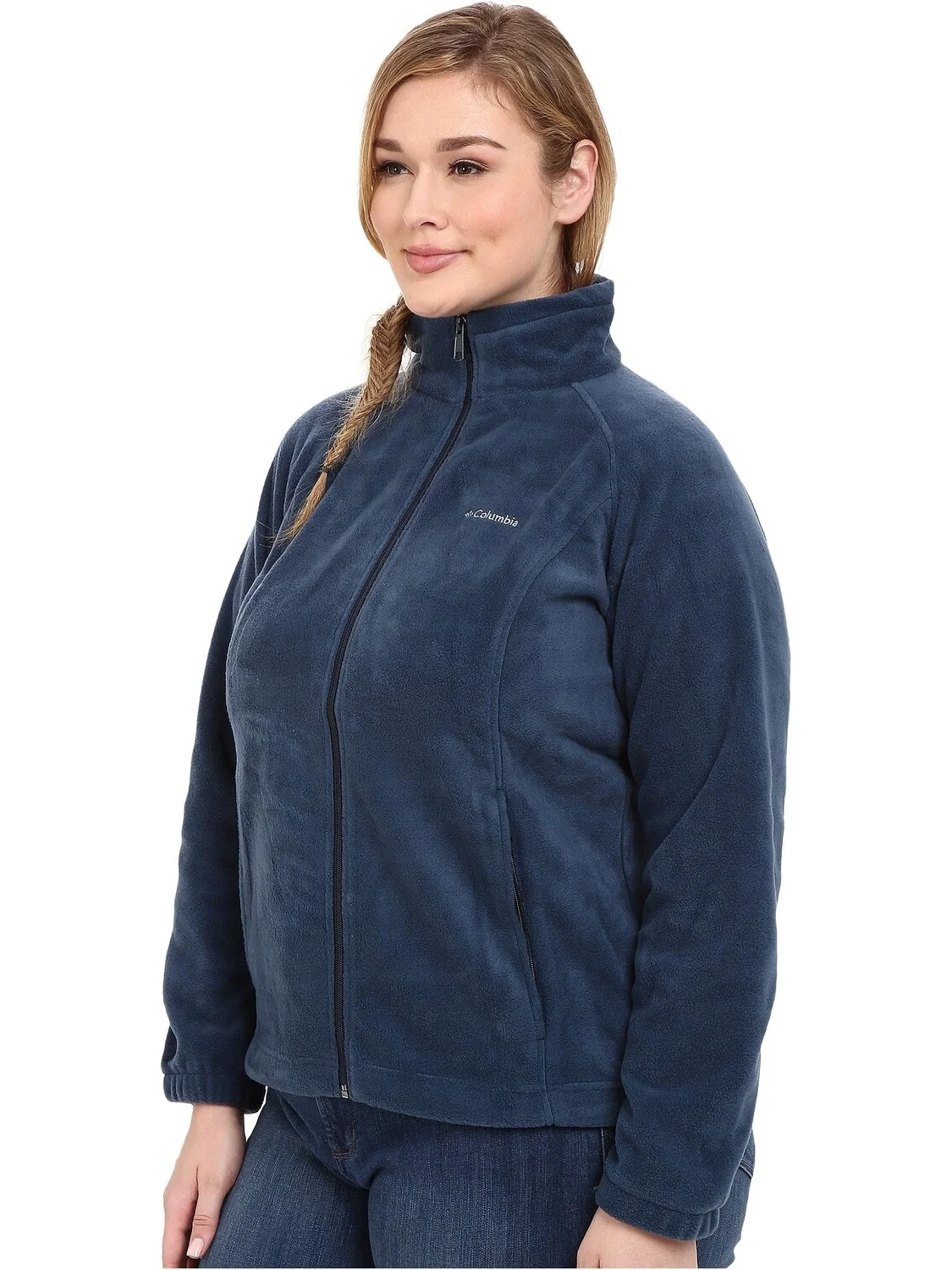Куртка Plus Size Benton Springs Full Zip Columbia — изображение 2 из 6, темно-синий
