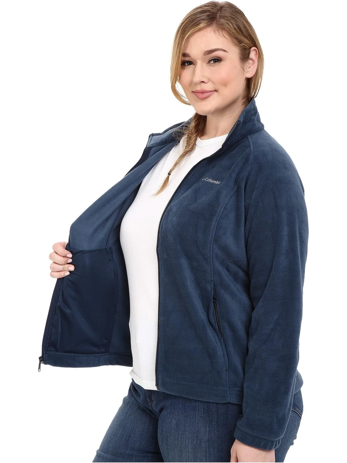 Куртка Plus Size Benton Springs Full Zip Columbia — изображение 5 из 6, темно-синий