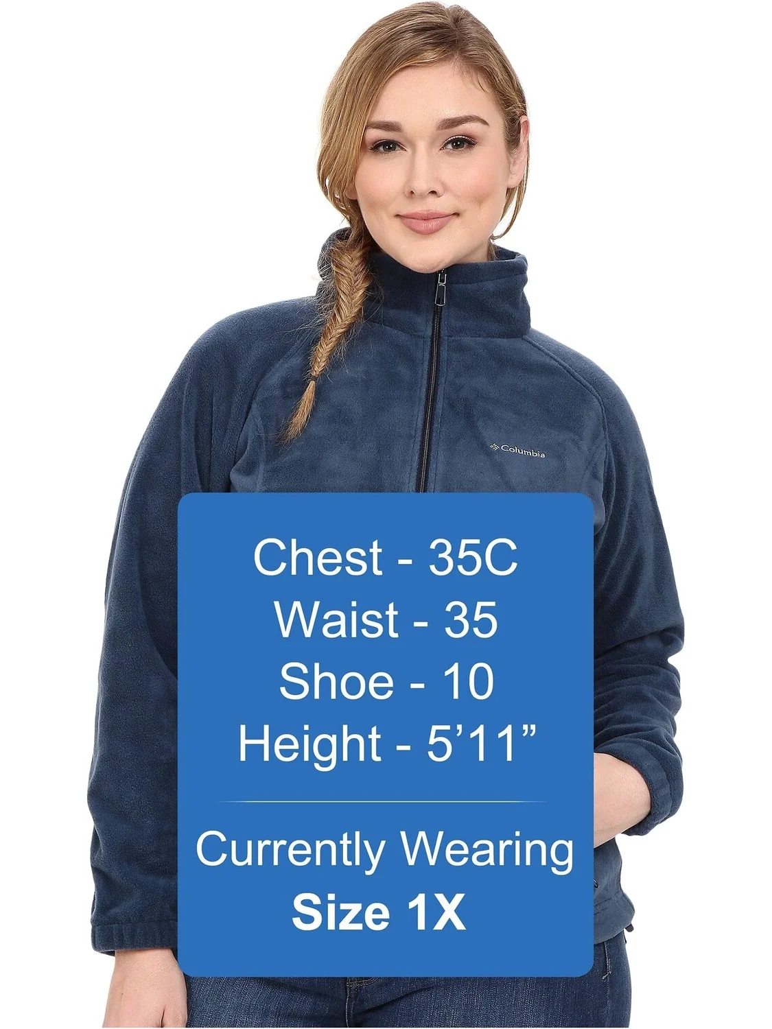 Куртка Plus Size Benton Springs Full Zip Columbia — изображение 6 из 6, темно-синий