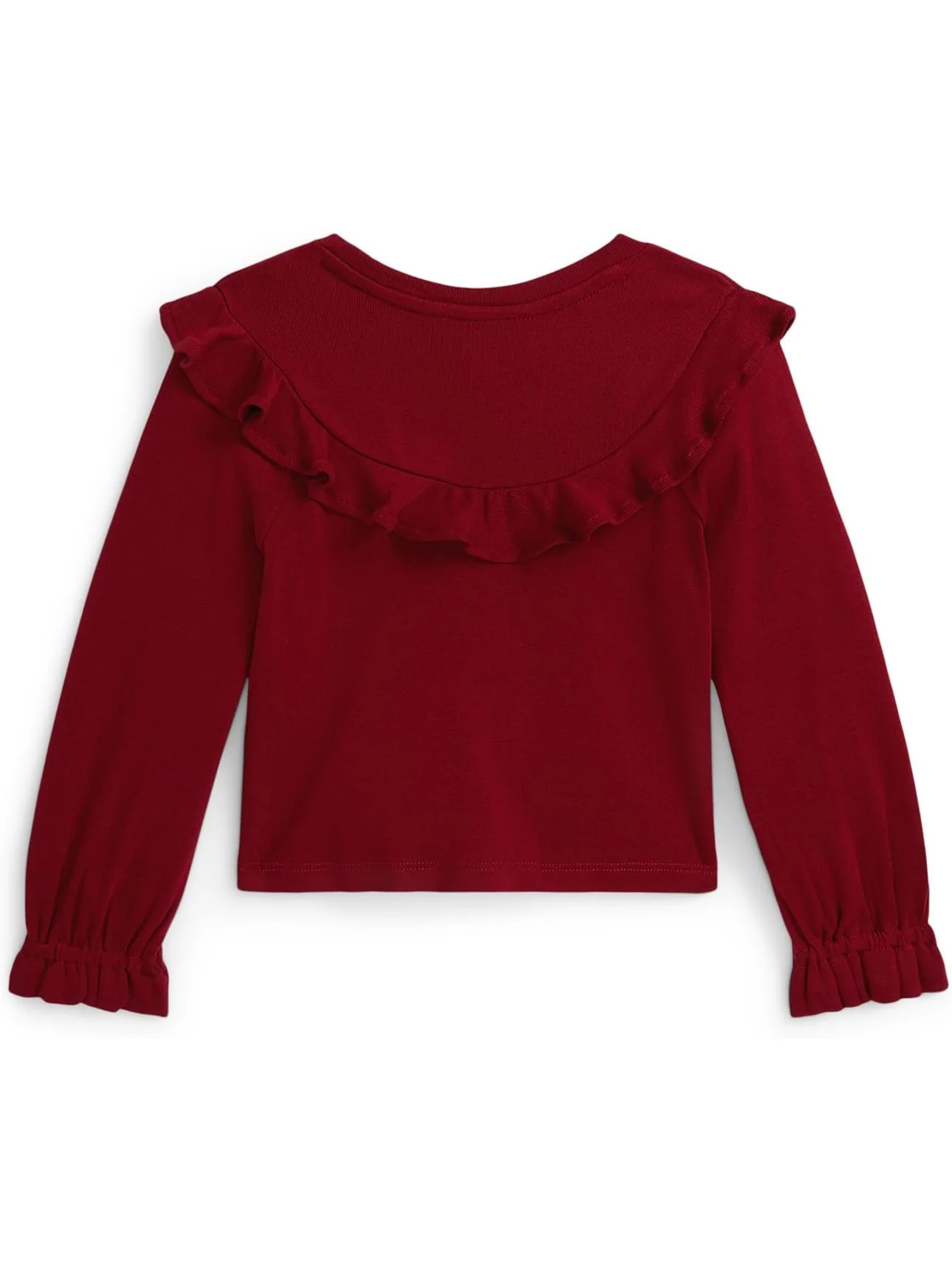 Топ из хлопка и модала с оборками Polo Ralph Lauren Kids — 2
