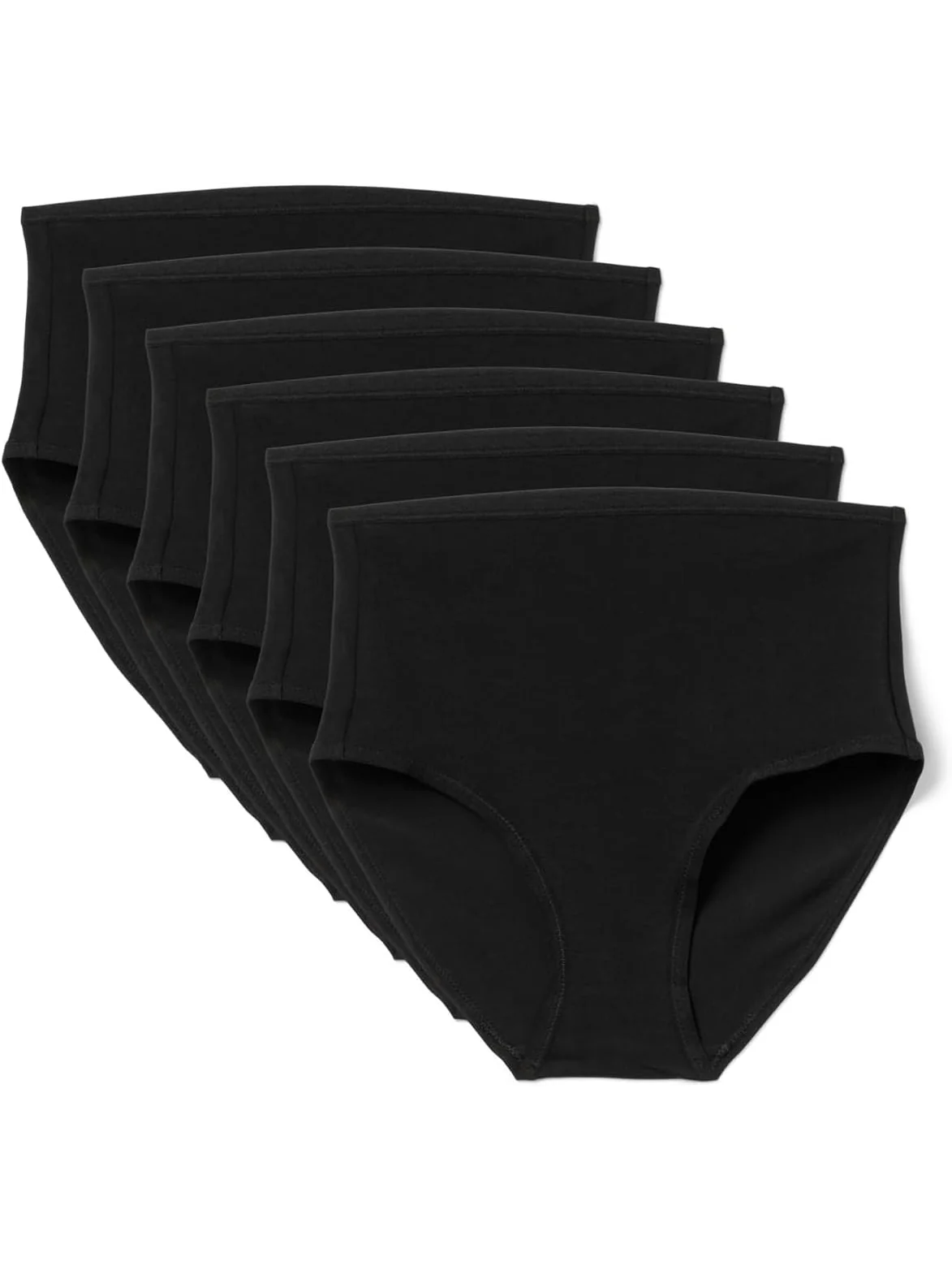 Трусы PACT High Cut Brief 6-Pack — черный