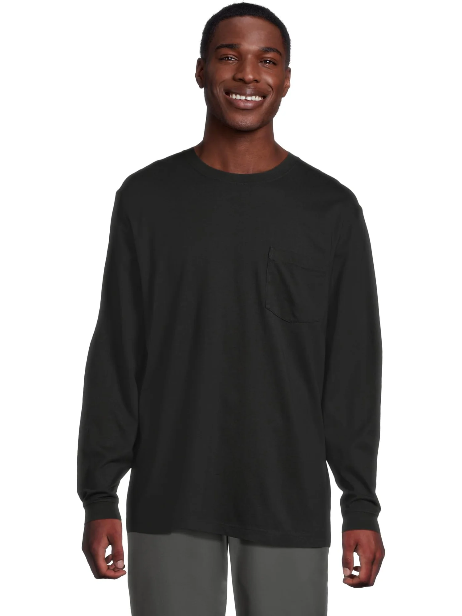 Футболка L.L.Bean Carefree Unshrinkable Tee With Pocket Traditional Fit Long-sleeve — 1