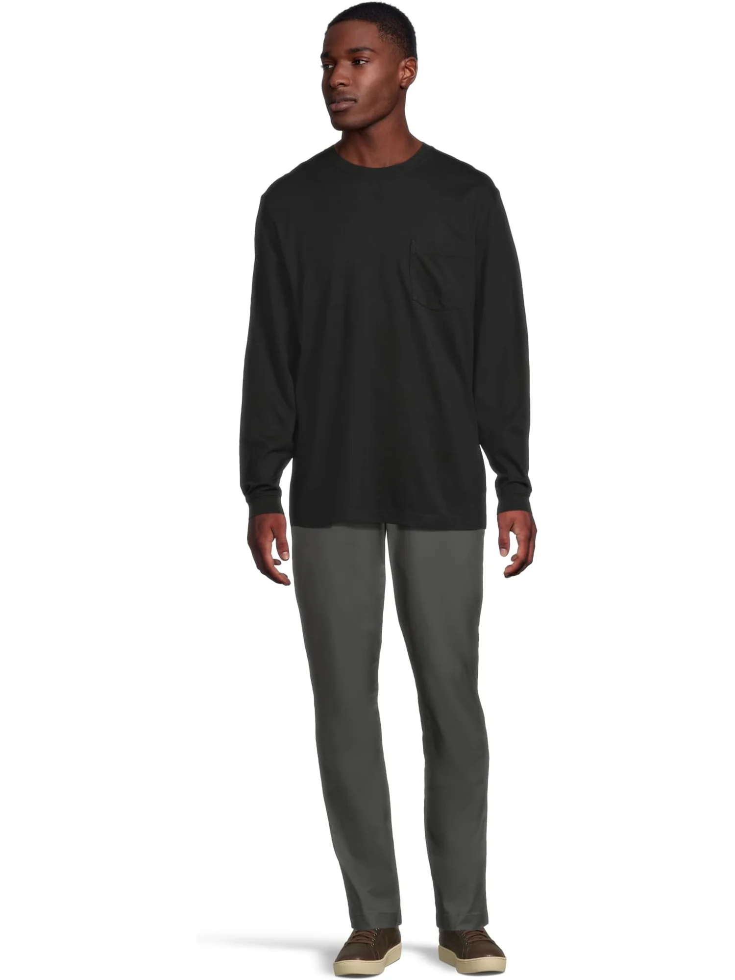 Футболка L.L.Bean Carefree Unshrinkable Tee With Pocket Traditional Fit Long-sleeve — 5