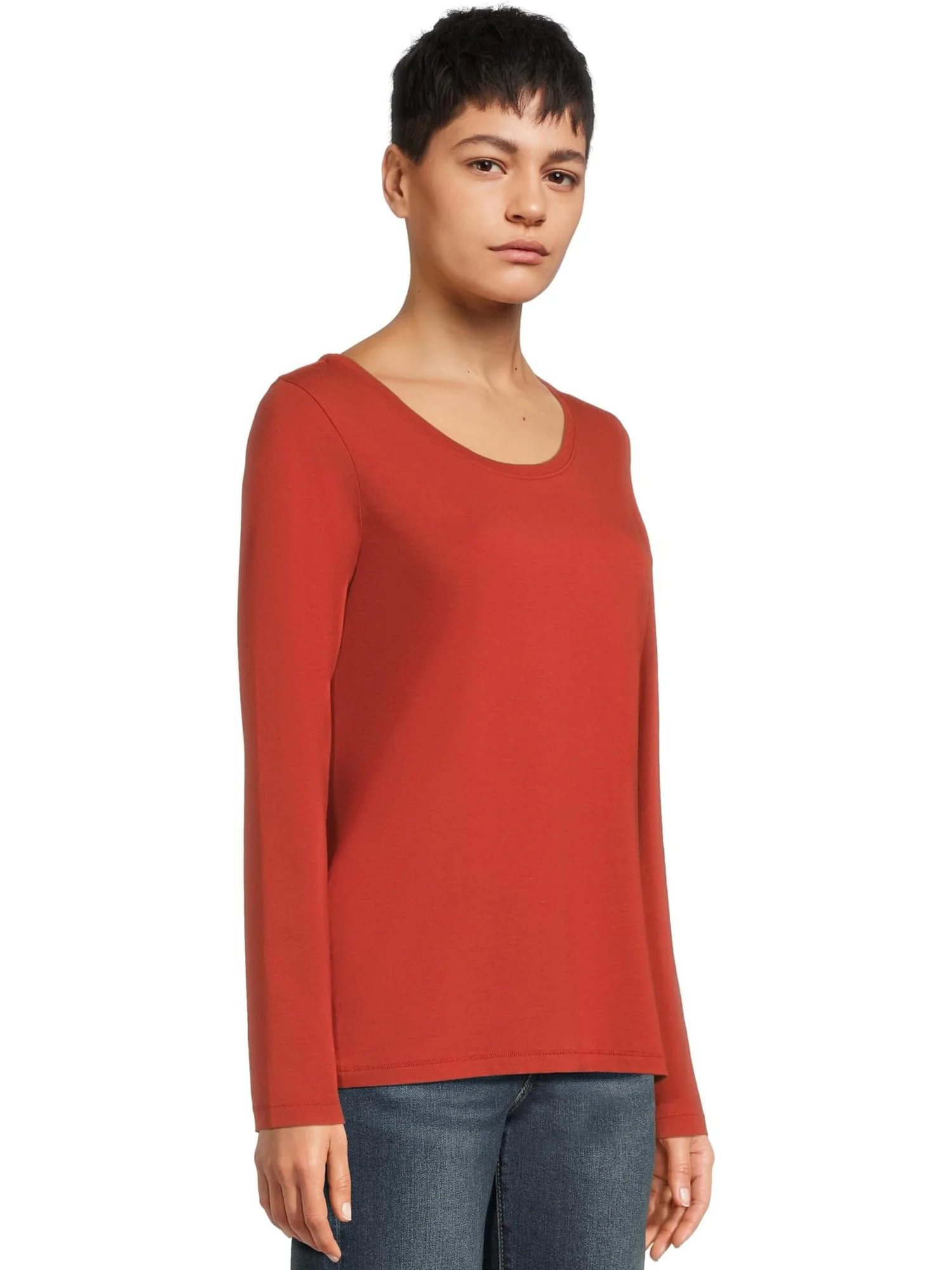 Футболка L.L.Bean Soft Stretch Supima Tee Scoop Neck Long Sleeve — 2
