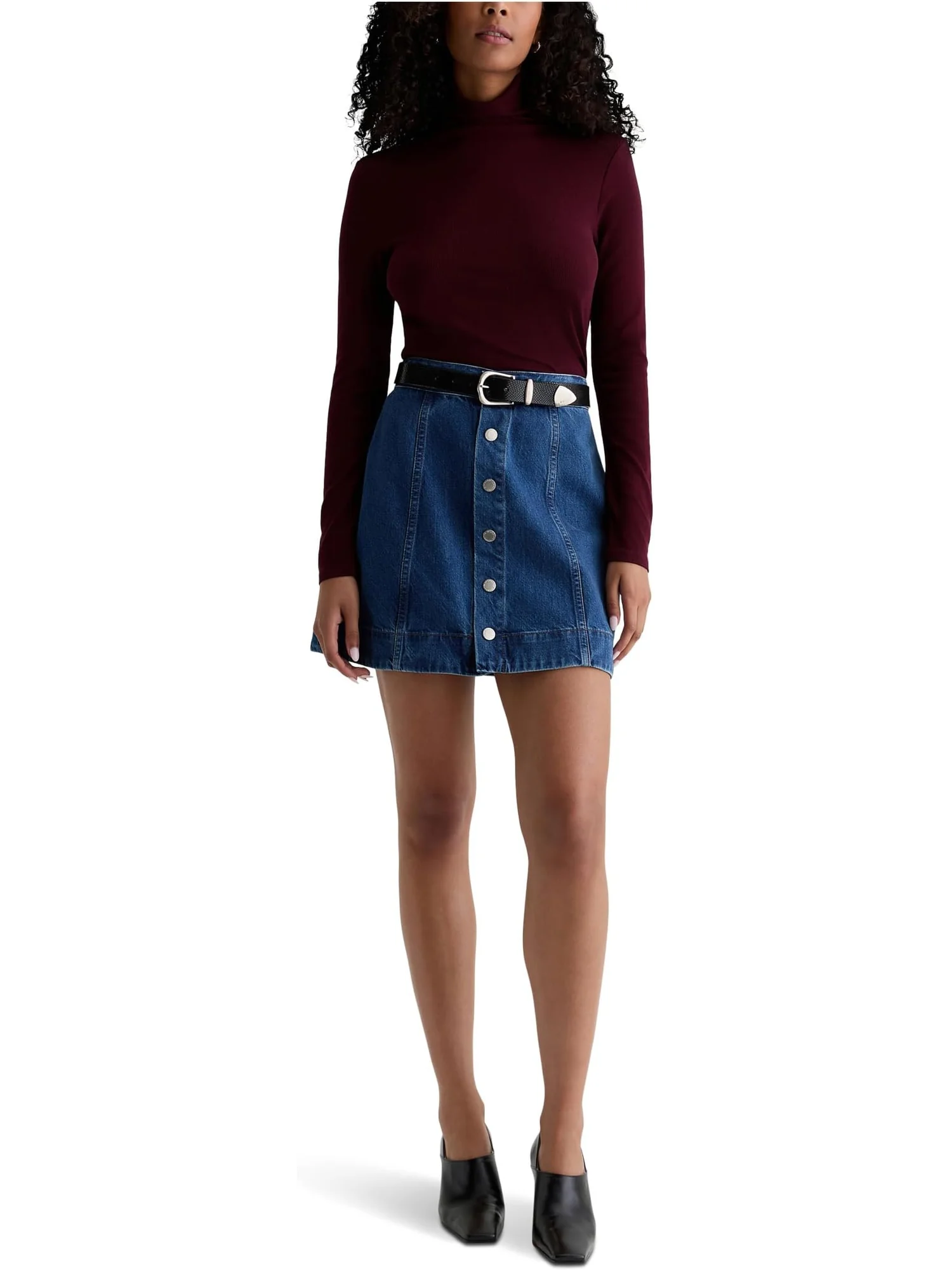 Юбка AG Jeans Evie A Line Mini Skirt, цвет Denali — 4