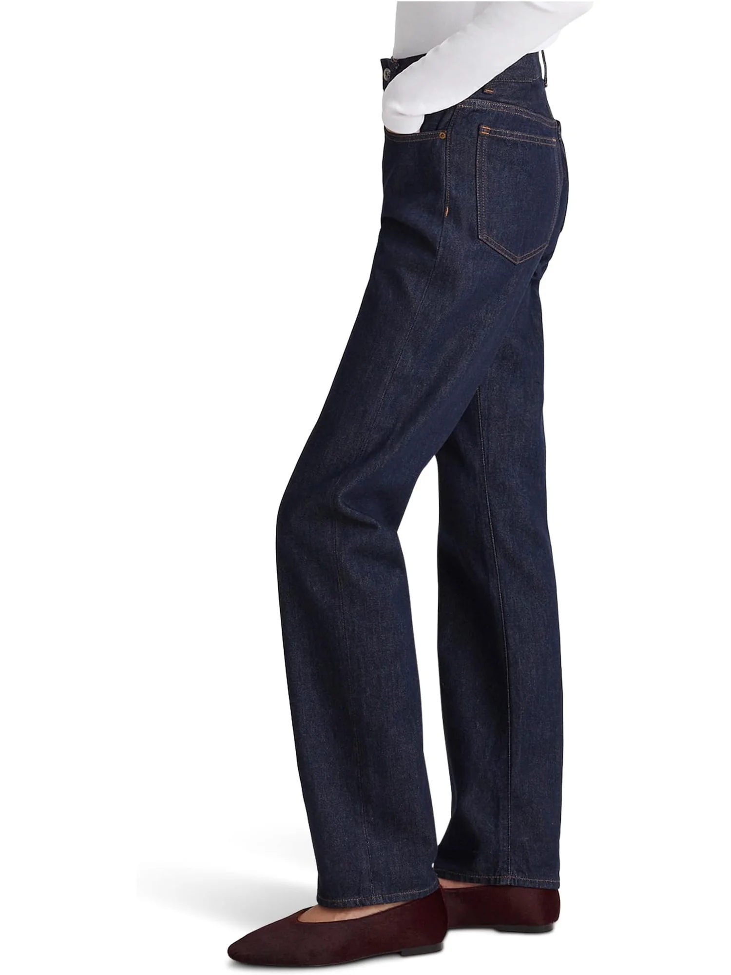Женские удлиненные прямые джинсы с эффектом полоскания Madewell, Mckinney Wash — 2