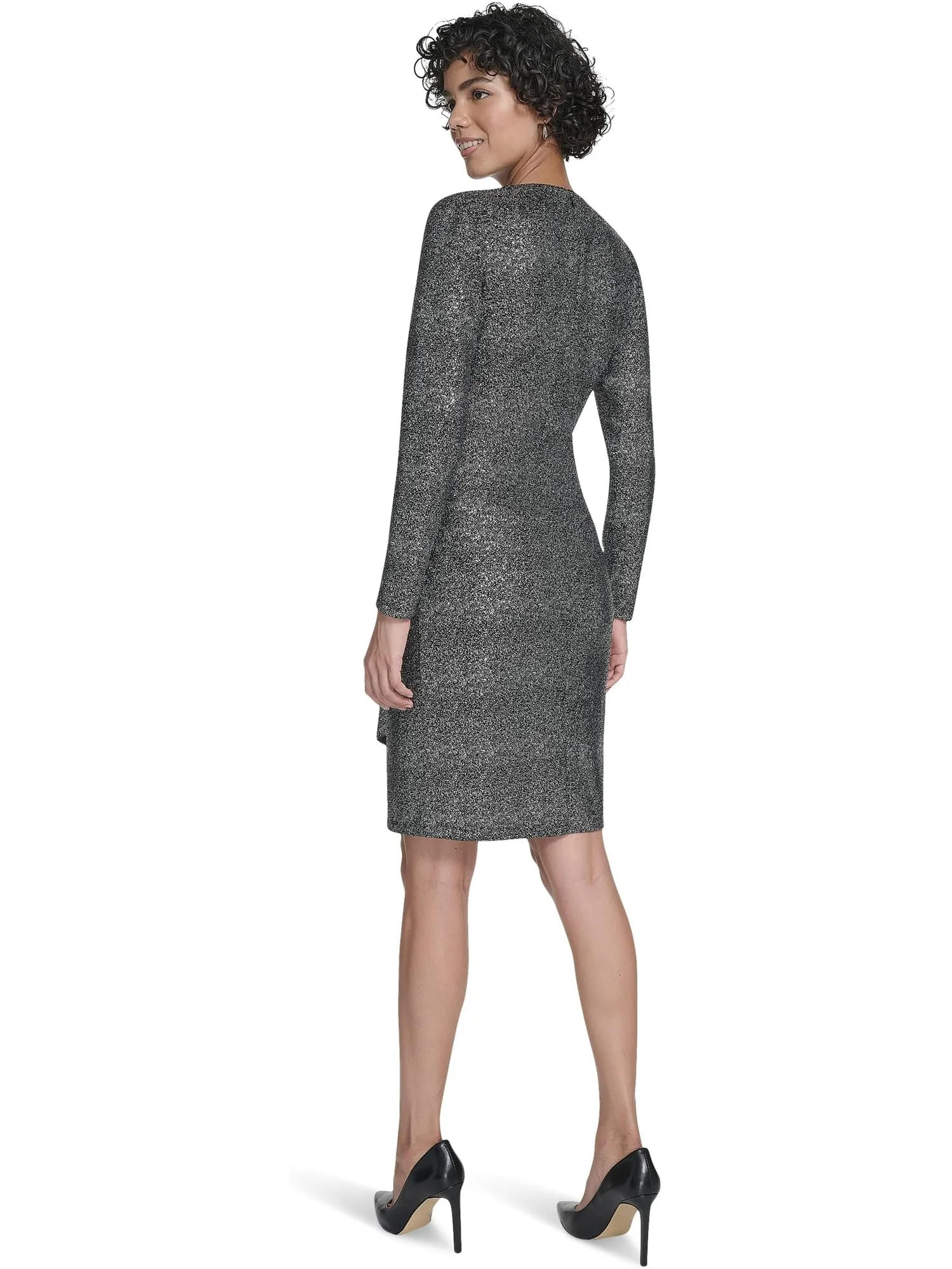 Женское трикотажное платье с блестками Calvin Klein — 2