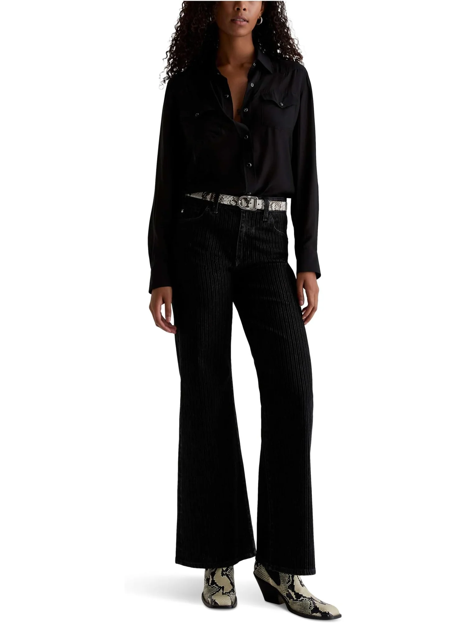 Джинсы AG Jeans Women's Saige Mid Rise Wide Leg, Dress It Up — 5