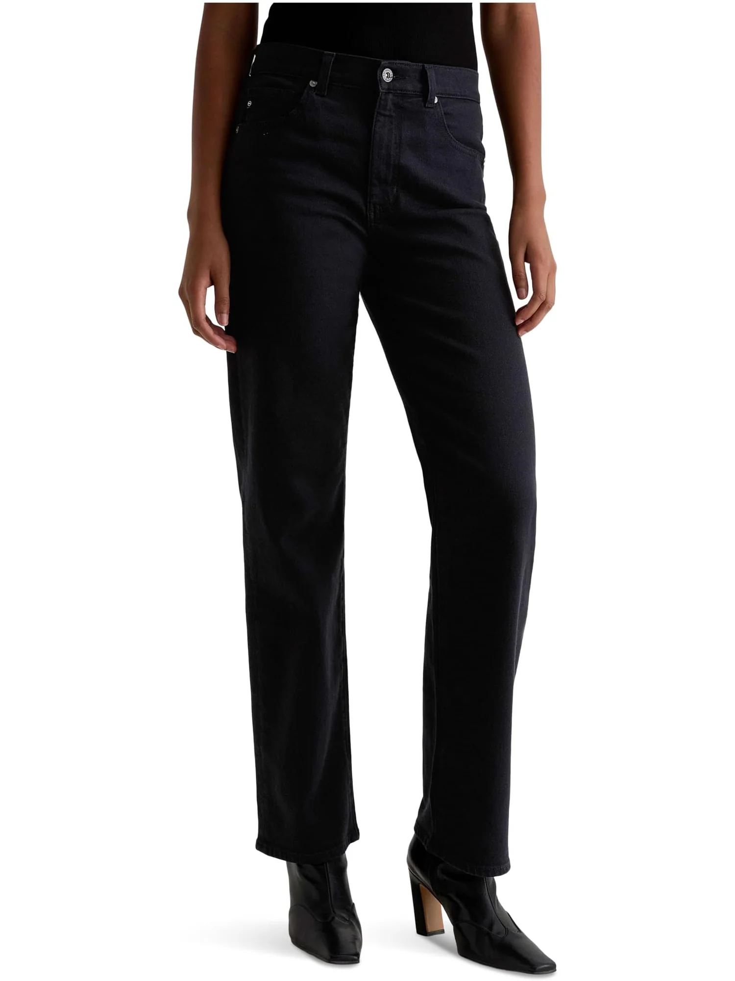 Женские прямые джинсы Brinley средней посадки AG Jeans — 1