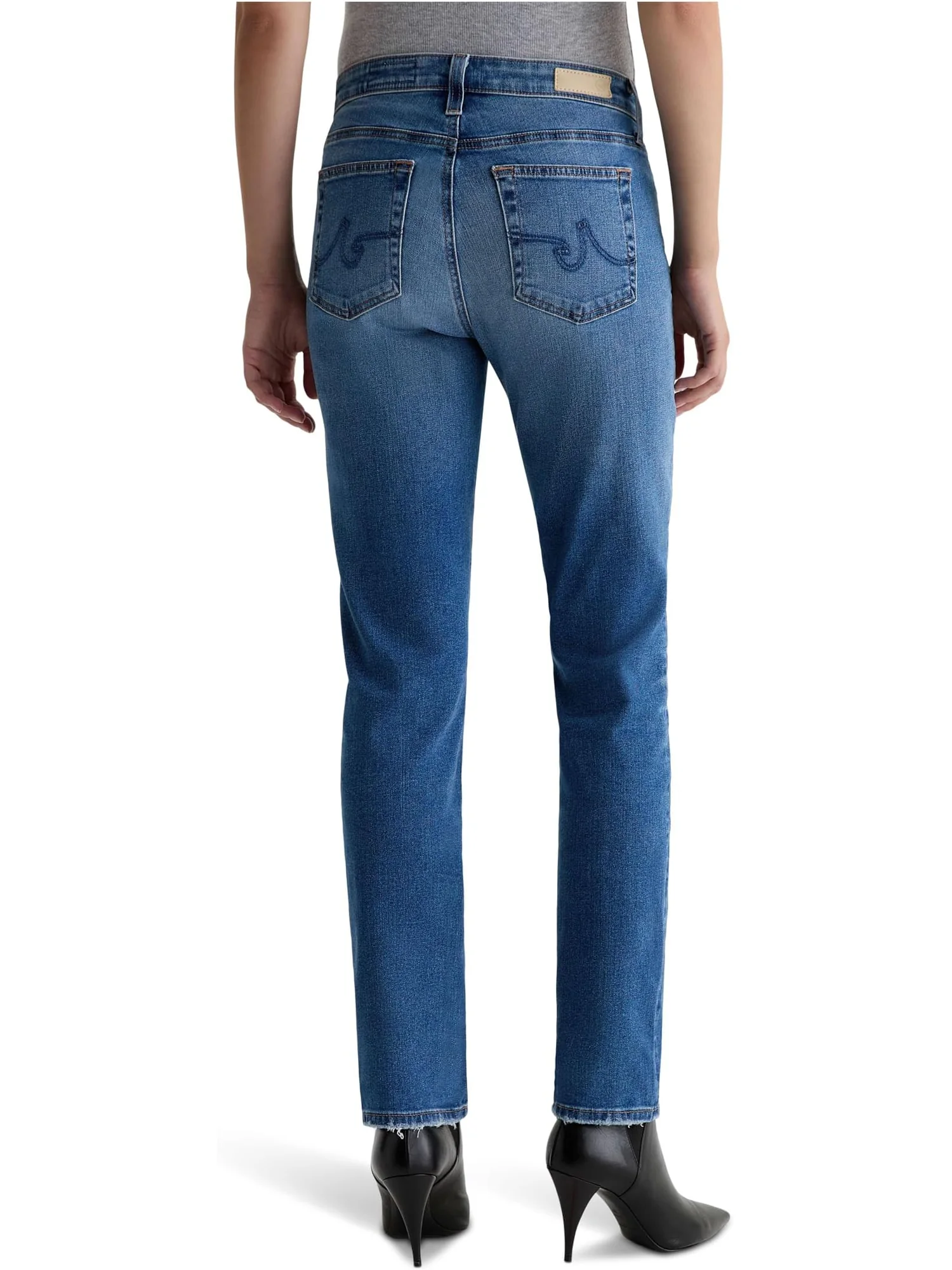 Женские джинсы Mari средней посадки Slim Straight AG Jeans, Tinseltown — 2