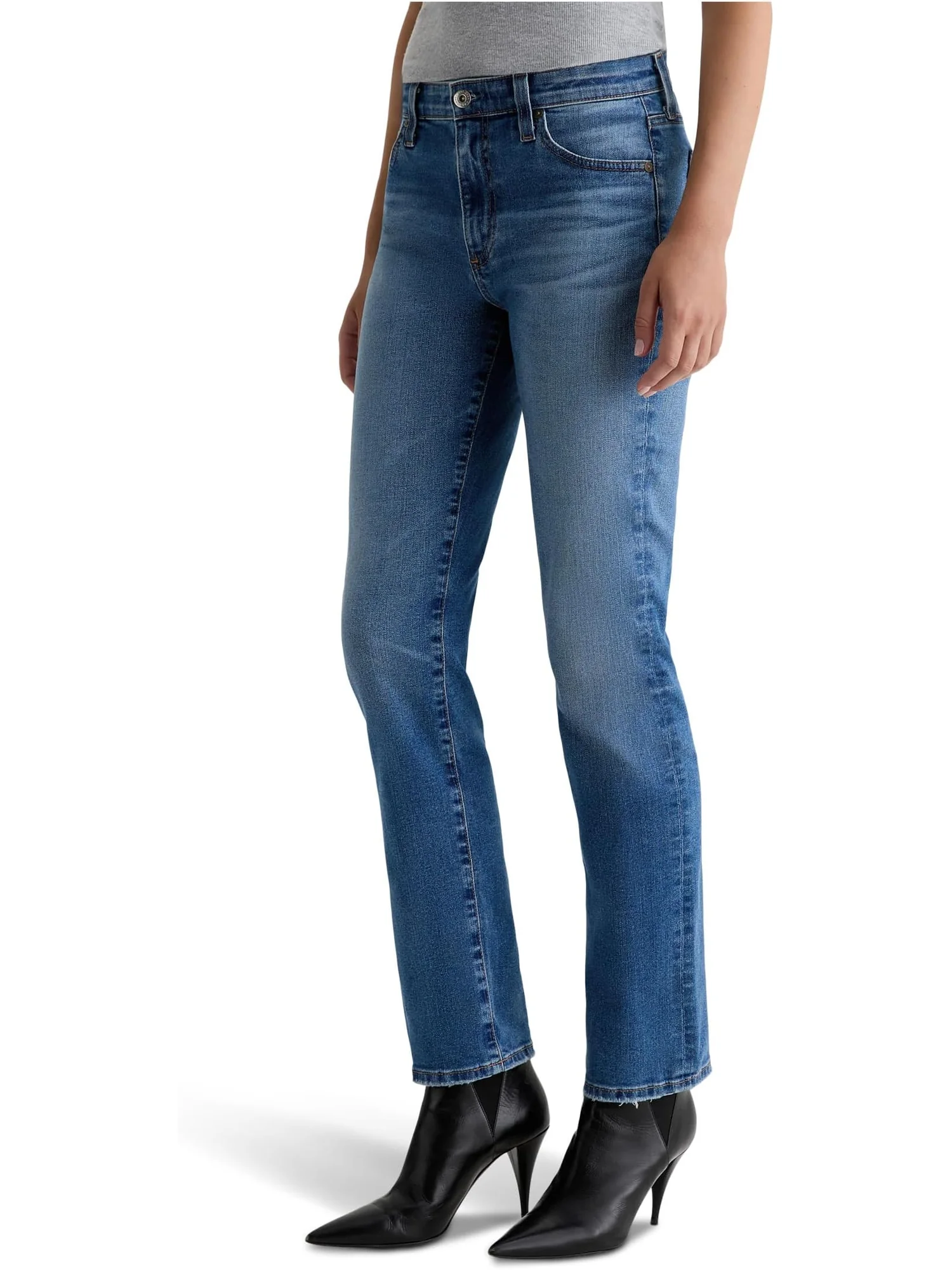Женские джинсы Mari средней посадки Slim Straight AG Jeans, Tinseltown — 3