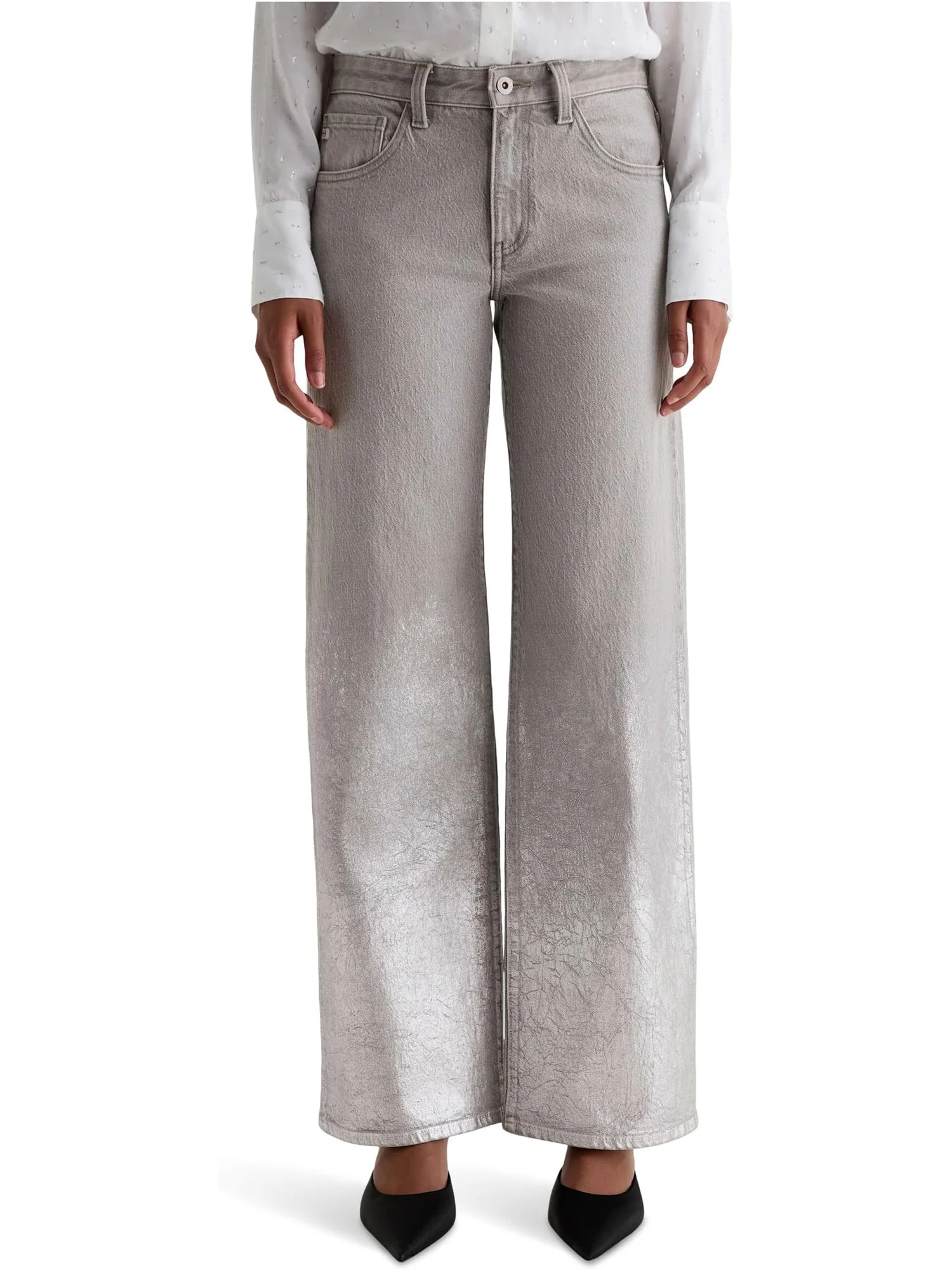 Джинсы AG Jeans Women's Adria Low Rise Baggy Wide Leg — 1