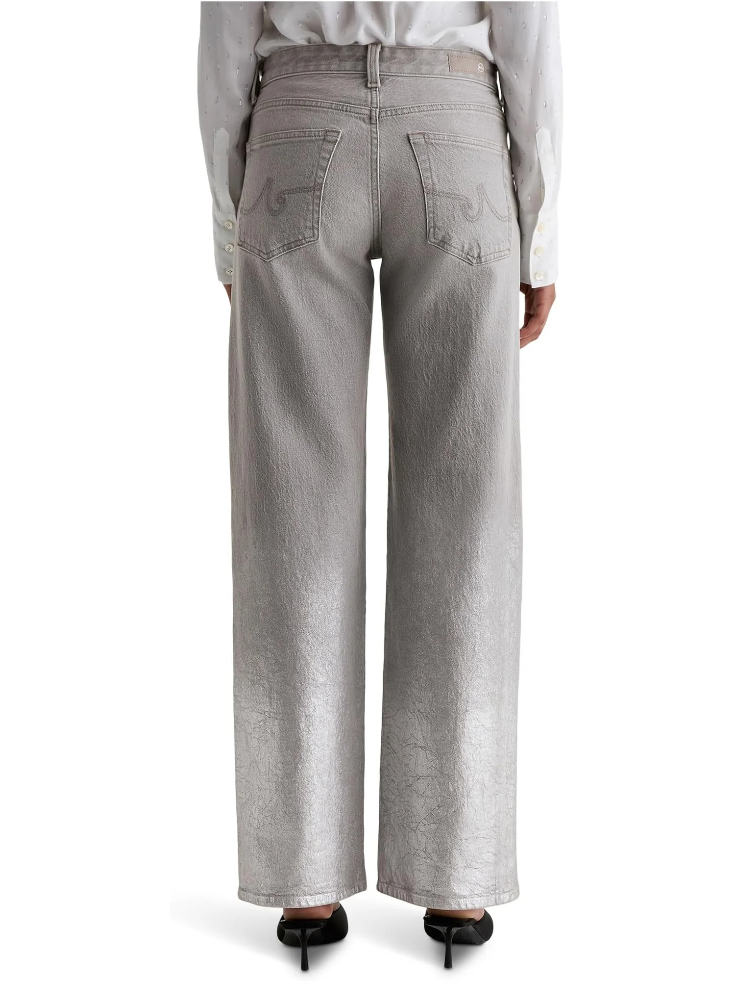 Джинсы AG Jeans Women's Adria Low Rise Baggy Wide Leg — 2