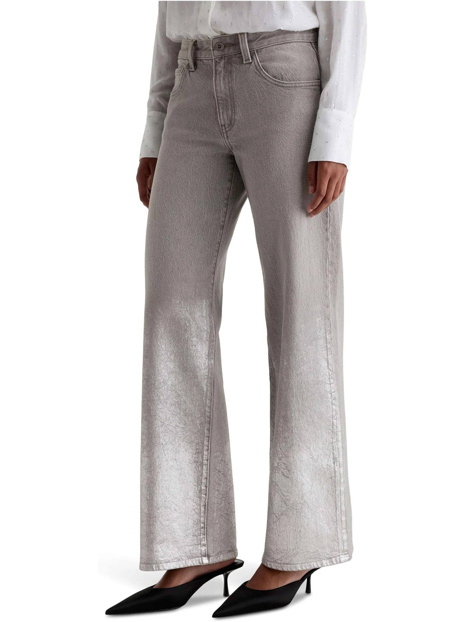 Джинсы AG Jeans Women's Adria Low Rise Baggy Wide Leg — 3