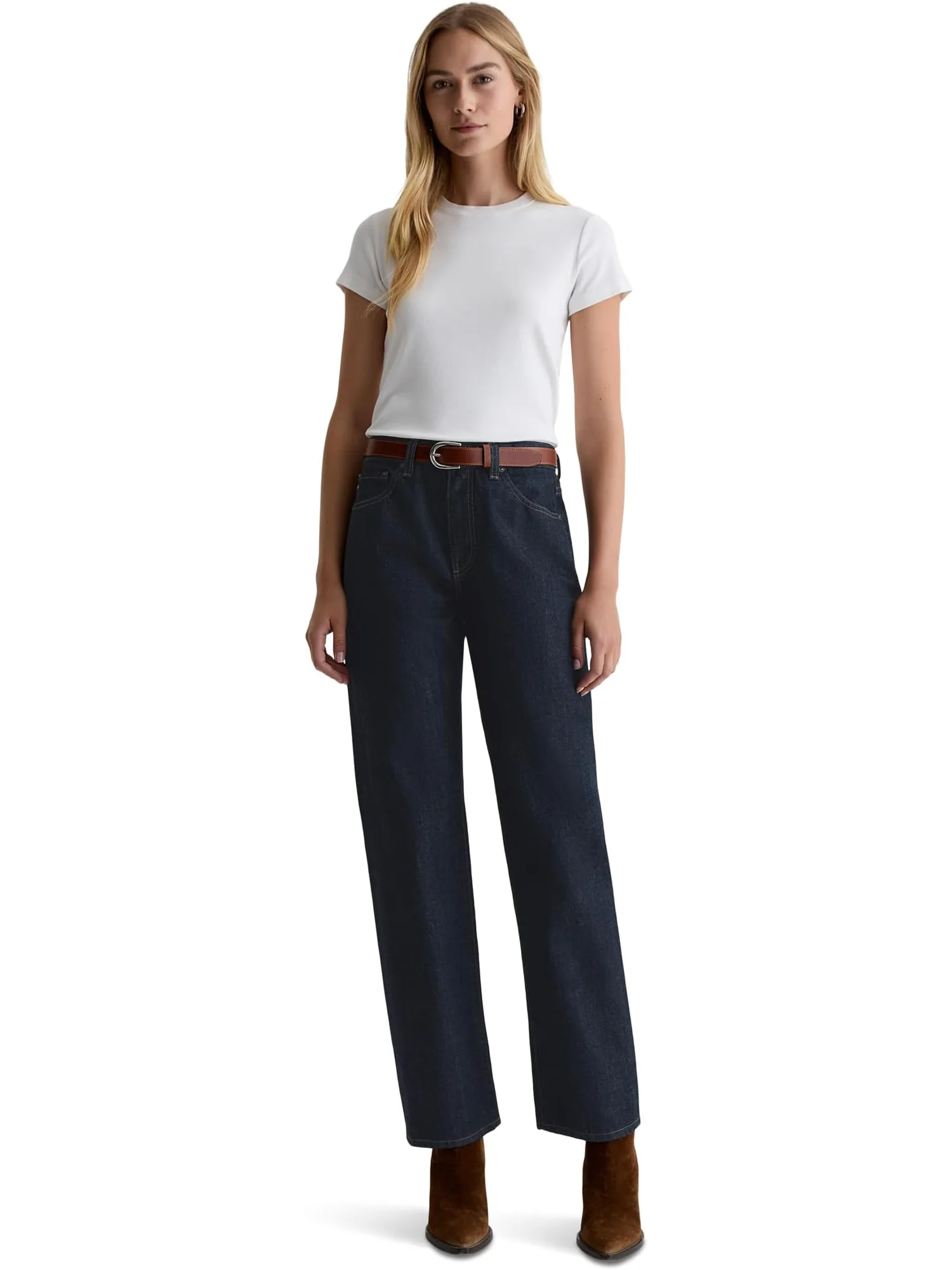 Женские прямые джинсы Brinley средней посадки AG Jeans, Moonrise — 5