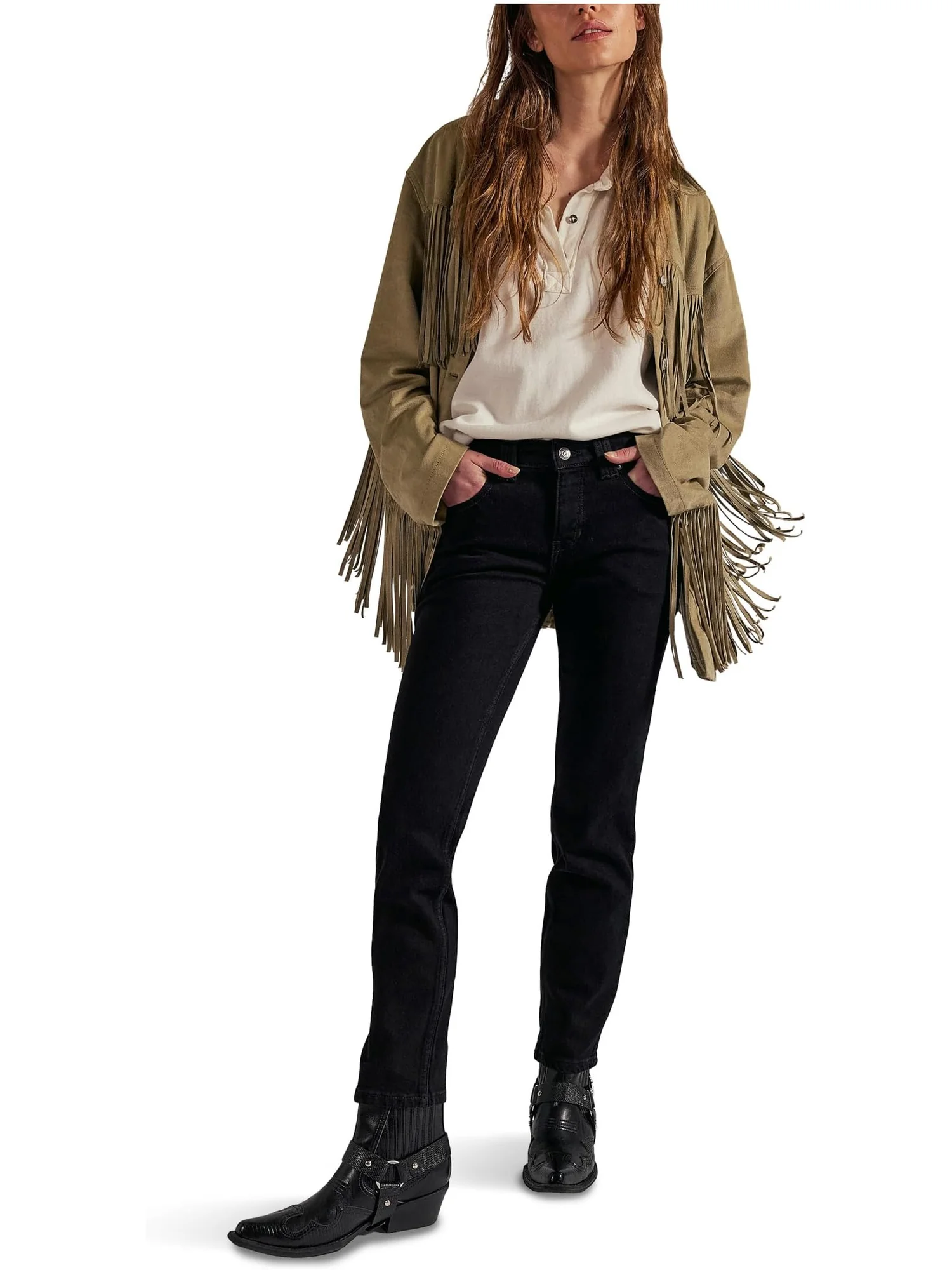 Брюки Free People Women's Oracle Low Rise Slim Stra — 1