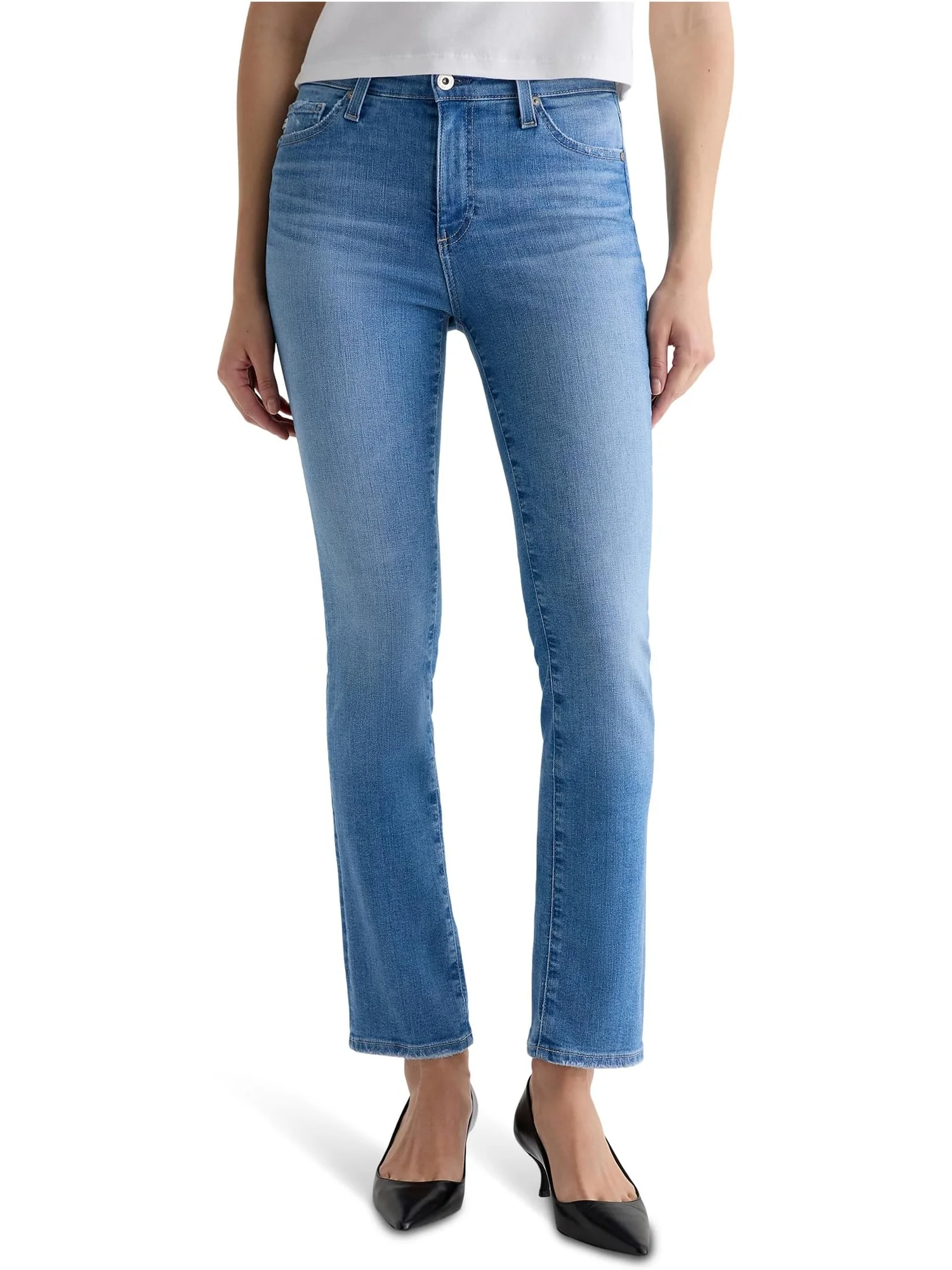 Женские джинсы Mari средней посадки Slim Straight в стиле минимализма AG Jeans, Minimalist — 1