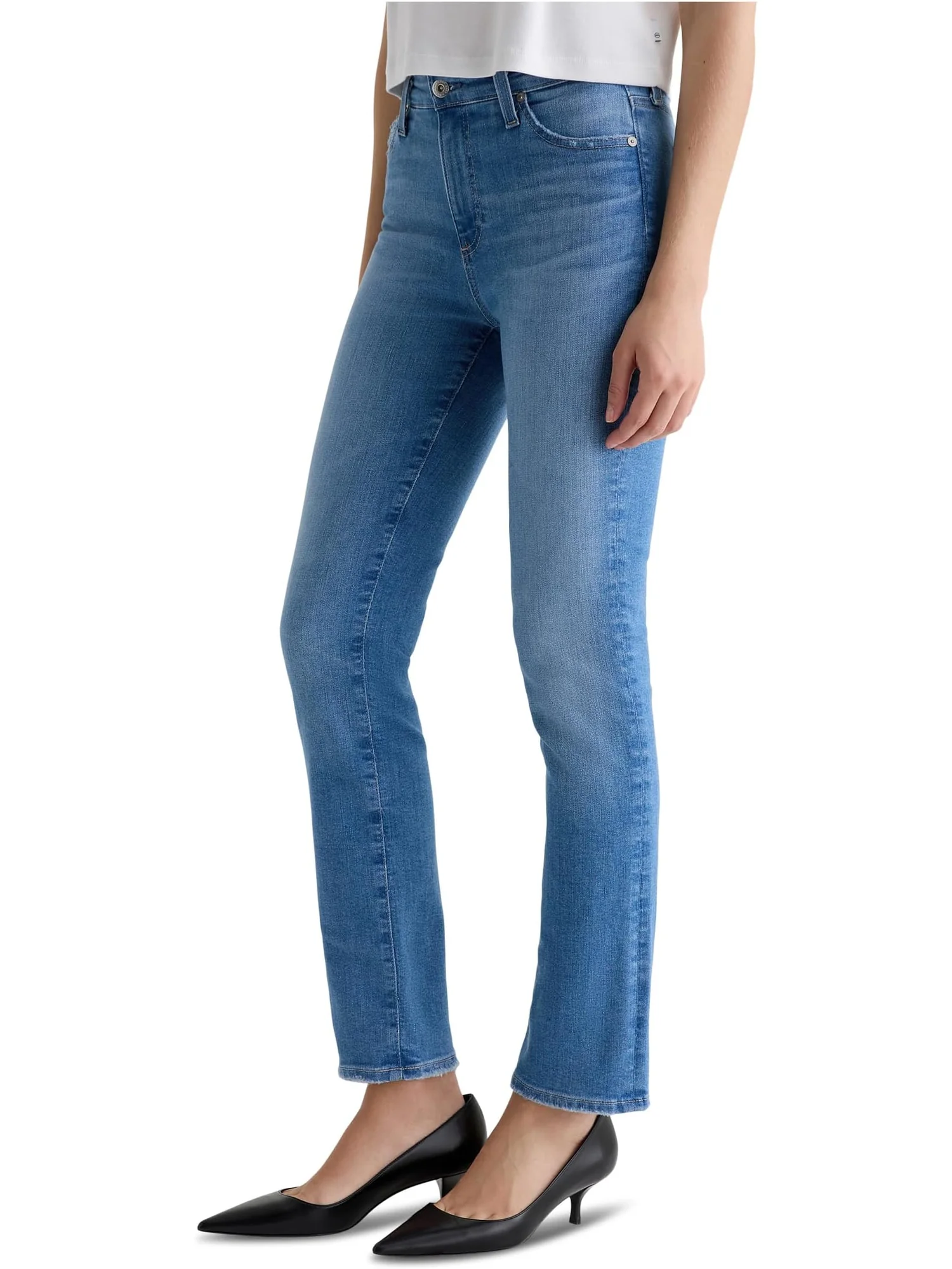 Женские джинсы Mari средней посадки Slim Straight в стиле минимализма AG Jeans, Minimalist — 2