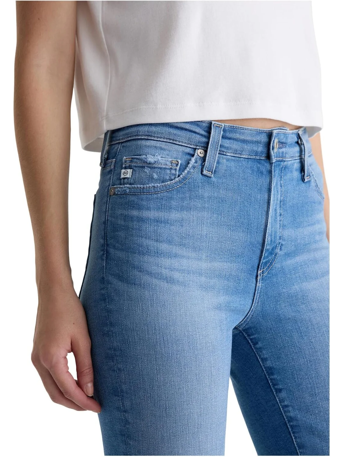 Женские джинсы Mari средней посадки Slim Straight в стиле минимализма AG Jeans, Minimalist — 4