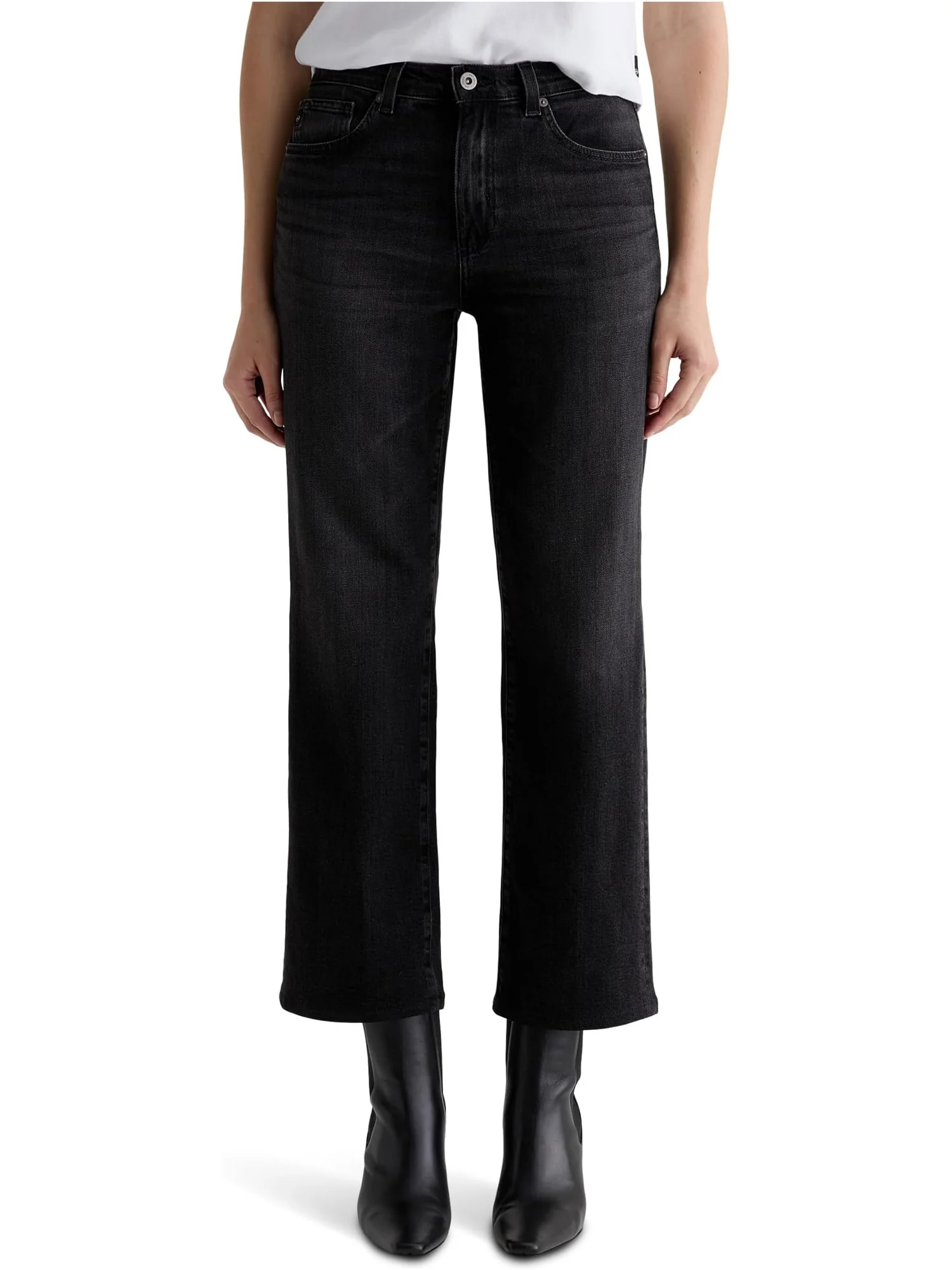 Женские прямые джинсы Brinley средней посадки в цвете Nebula AG Jeans — 1
