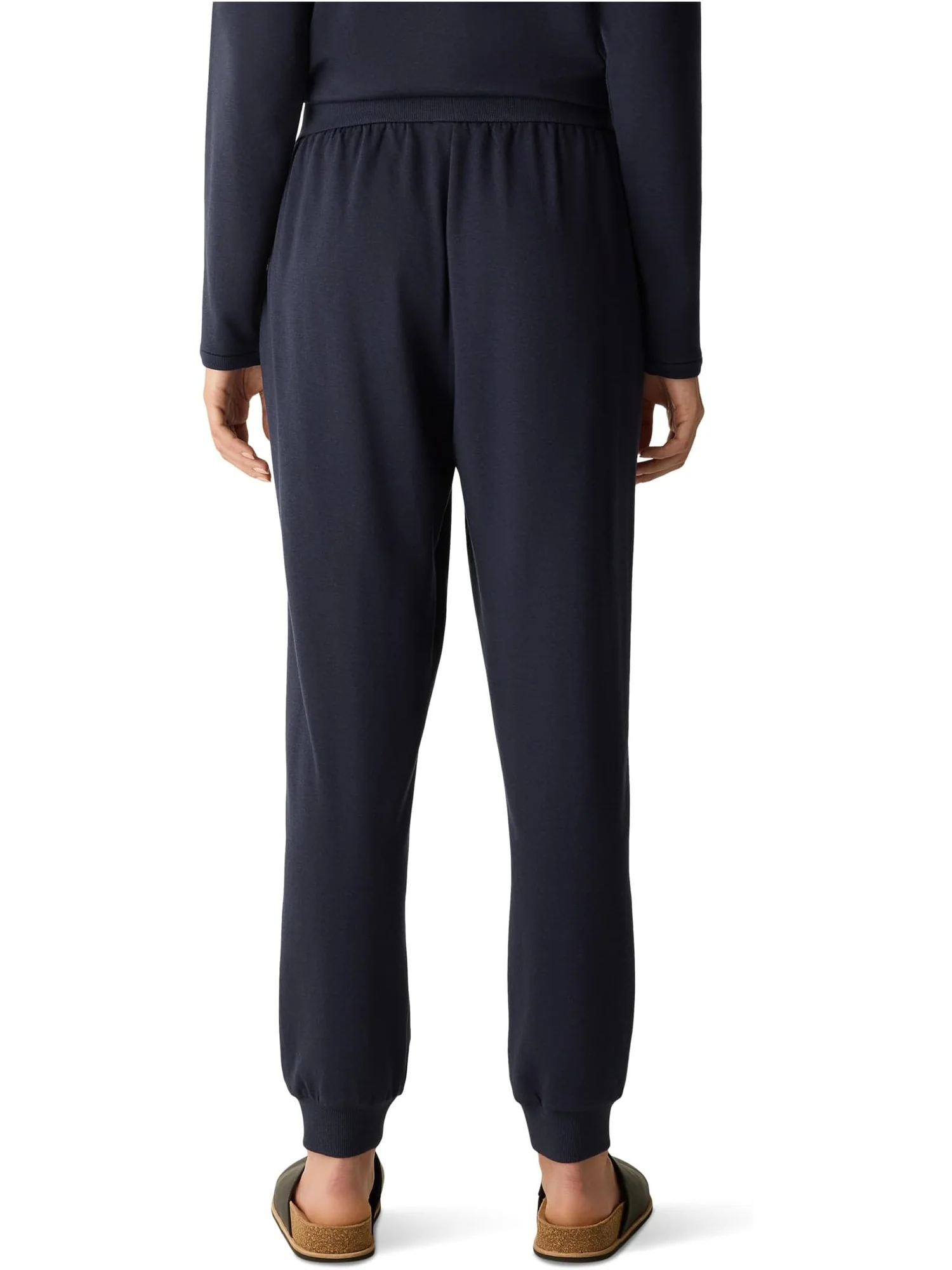 Женские удобные спортивные брюки Hug Ankle из махровой махровой ткани с начесом Eileen Fisher — 2
