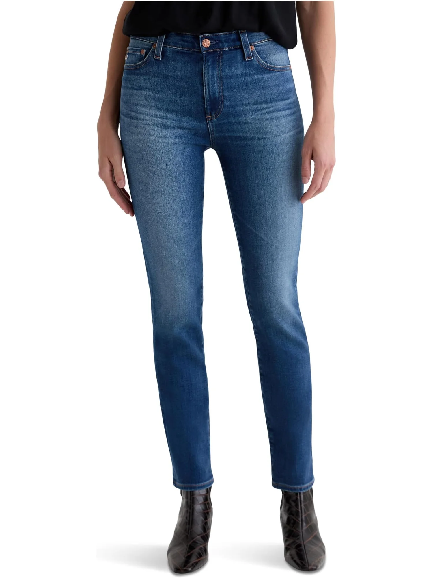 Женские джинсы Mari средней посадки Slim Straight от Assumption 12 Years AG Jeans, 12 Years Assumption — 1