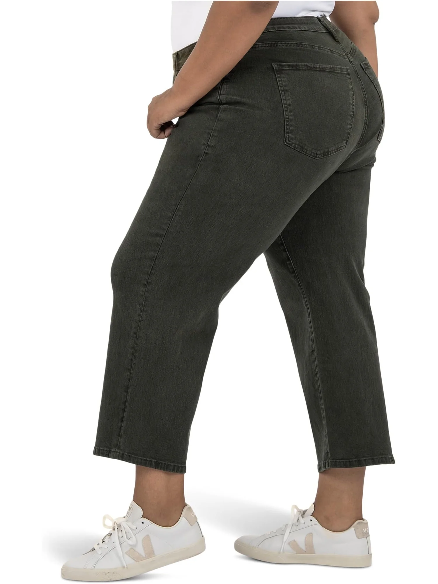 Джинсы KUT from the Kloth Women's Plus Charlotte High Rise Wide Leg With Regular Hem, Sherwood Forest — 3