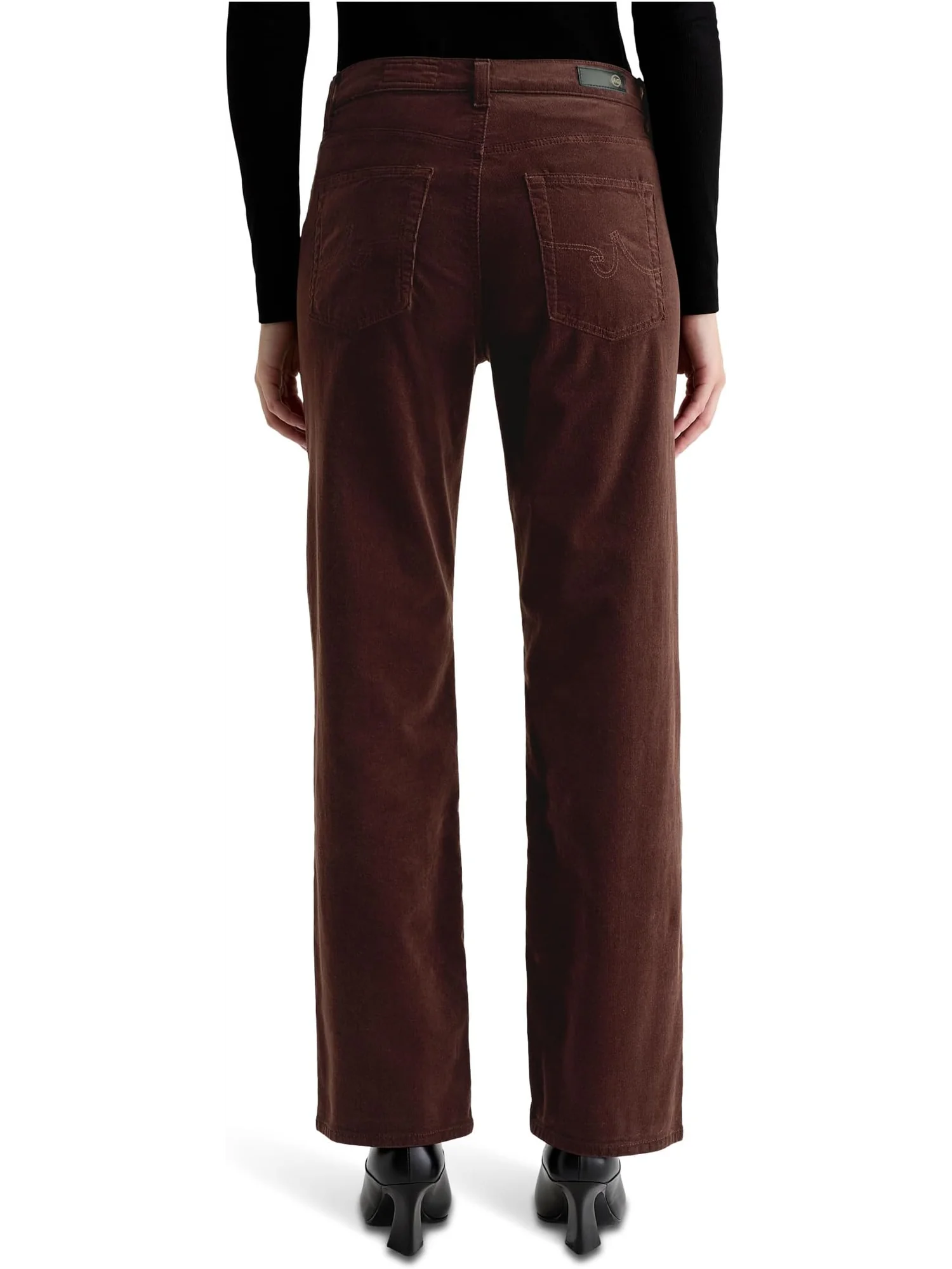 Брюки AG Jeans Women's Brinley Mid Rise Straight In Coffee Bean — 3