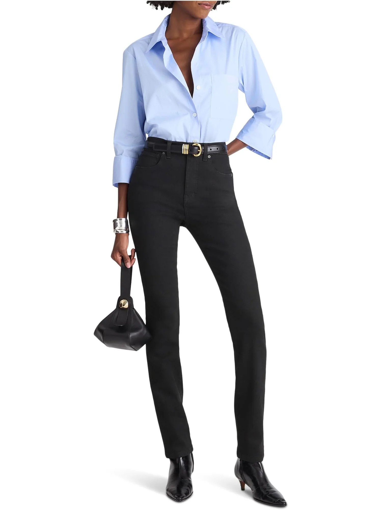 Джинсы Madewell Women's New Pencil In Black Frost — 1
