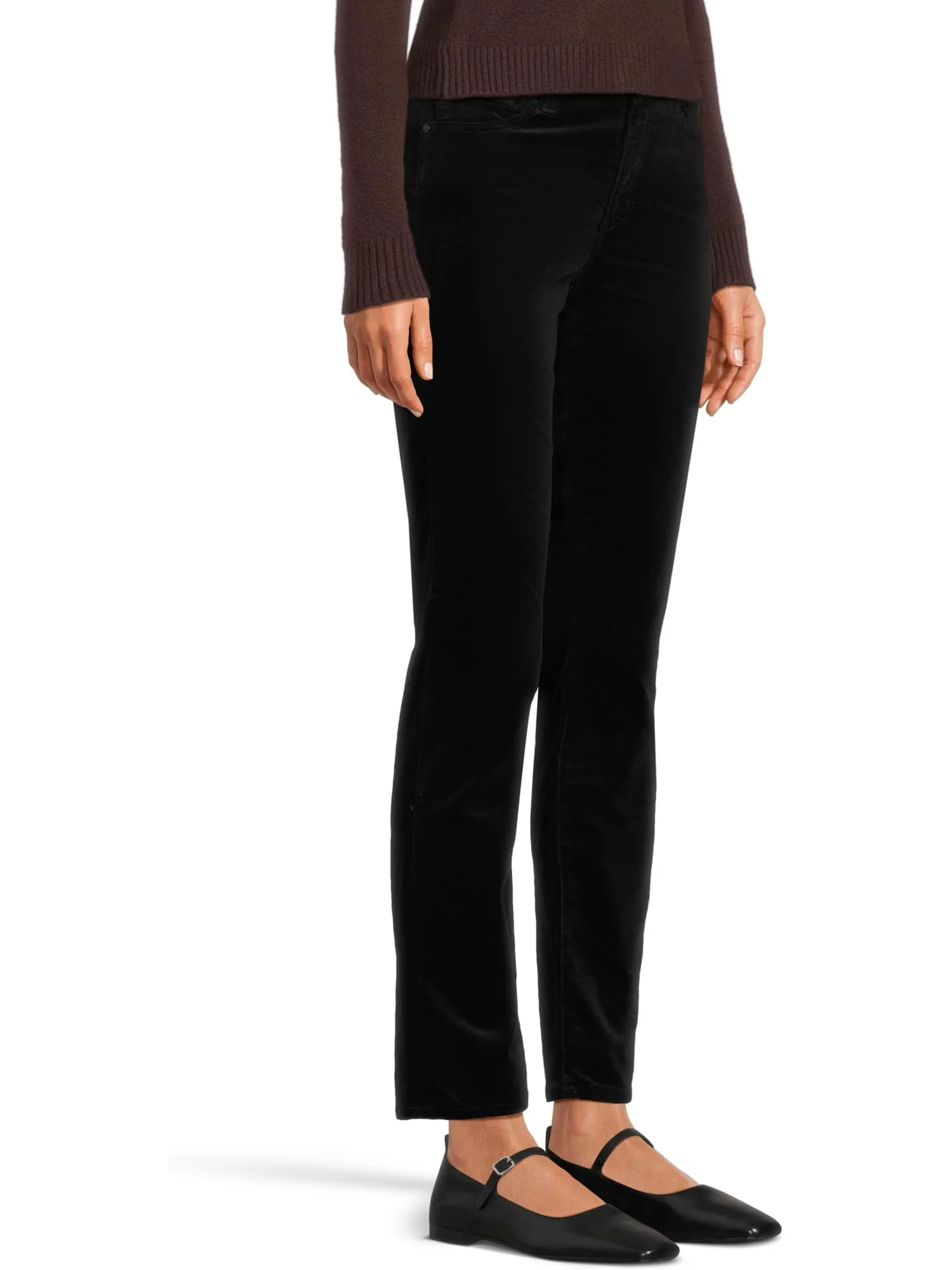 Брюки AG Jeans Women's Mari Mid Rise Slim Straight Jean In Super Black — 2