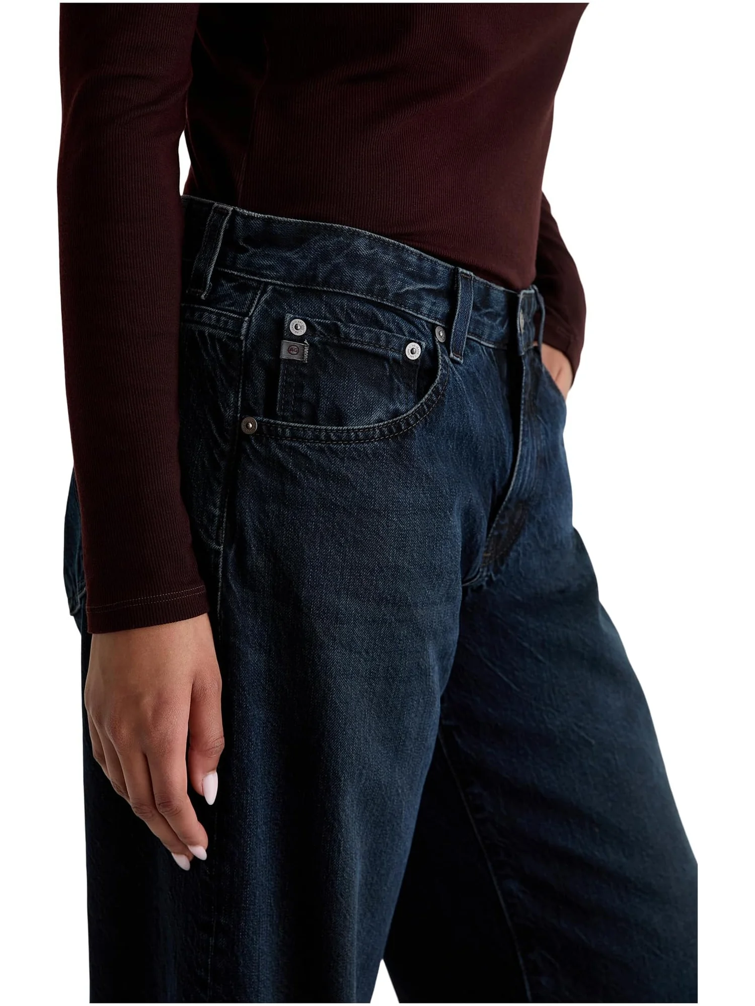 Джинсы AG Jeans Women's Adria Low Rise Baggy Wide Leg In 2 Years Prose, 2 Years Prose — 4