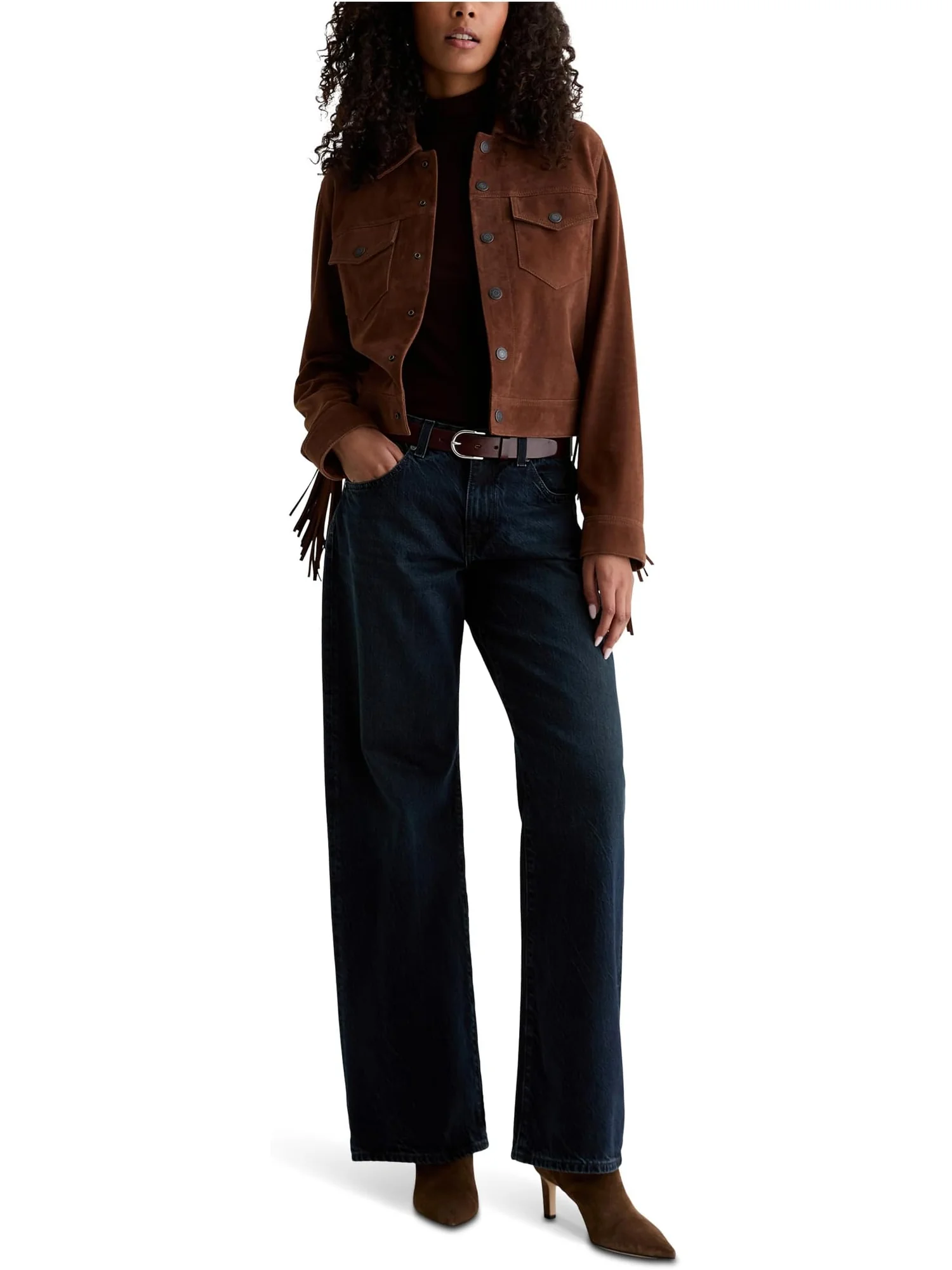 Джинсы AG Jeans Women's Adria Low Rise Baggy Wide Leg In 2 Years Prose, 2 Years Prose — 5