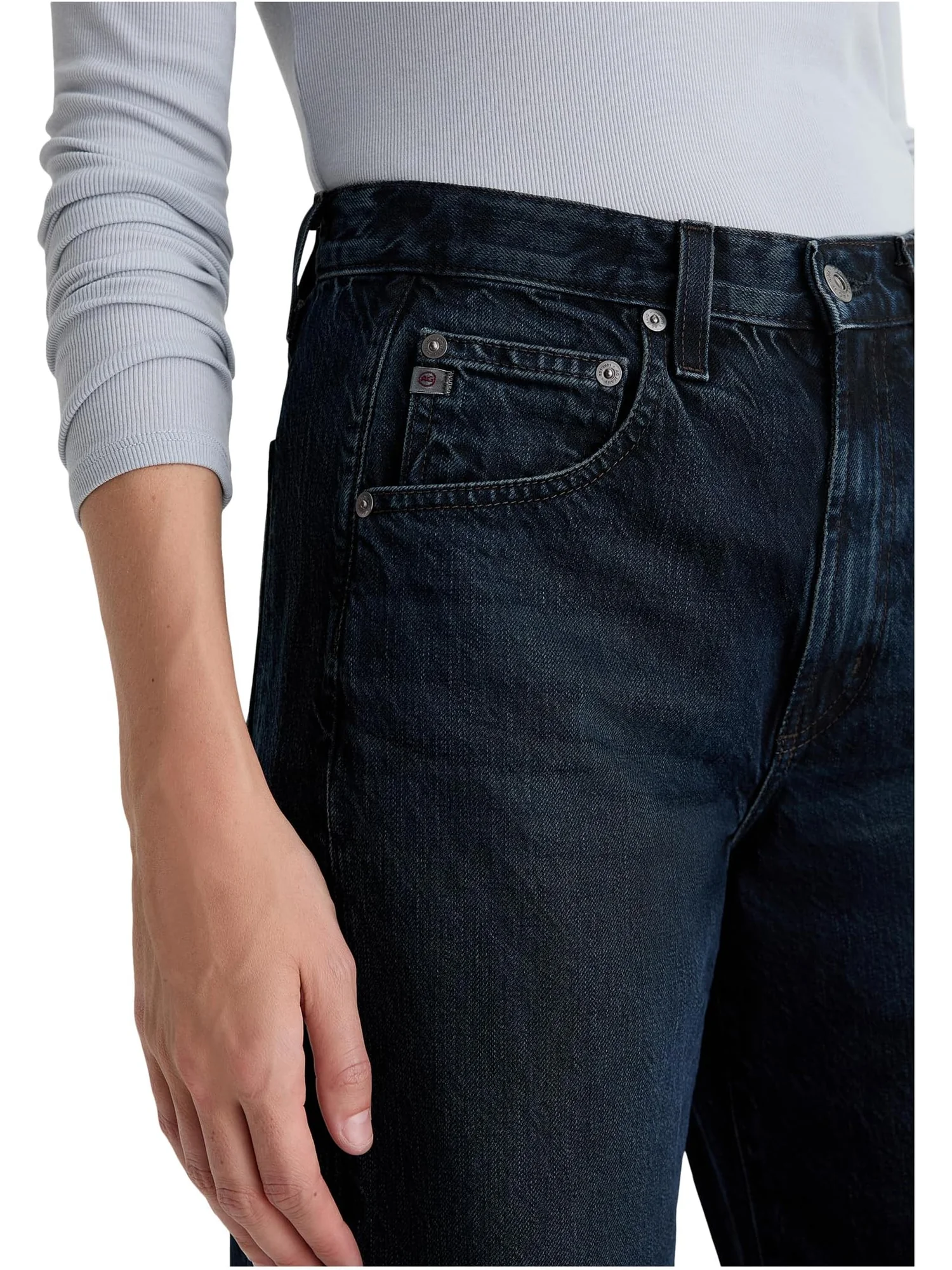 Джинсы AG Jeans Women's Hattie High Rise Barrel In 2 Years Prose, 2 Years Prose — 3