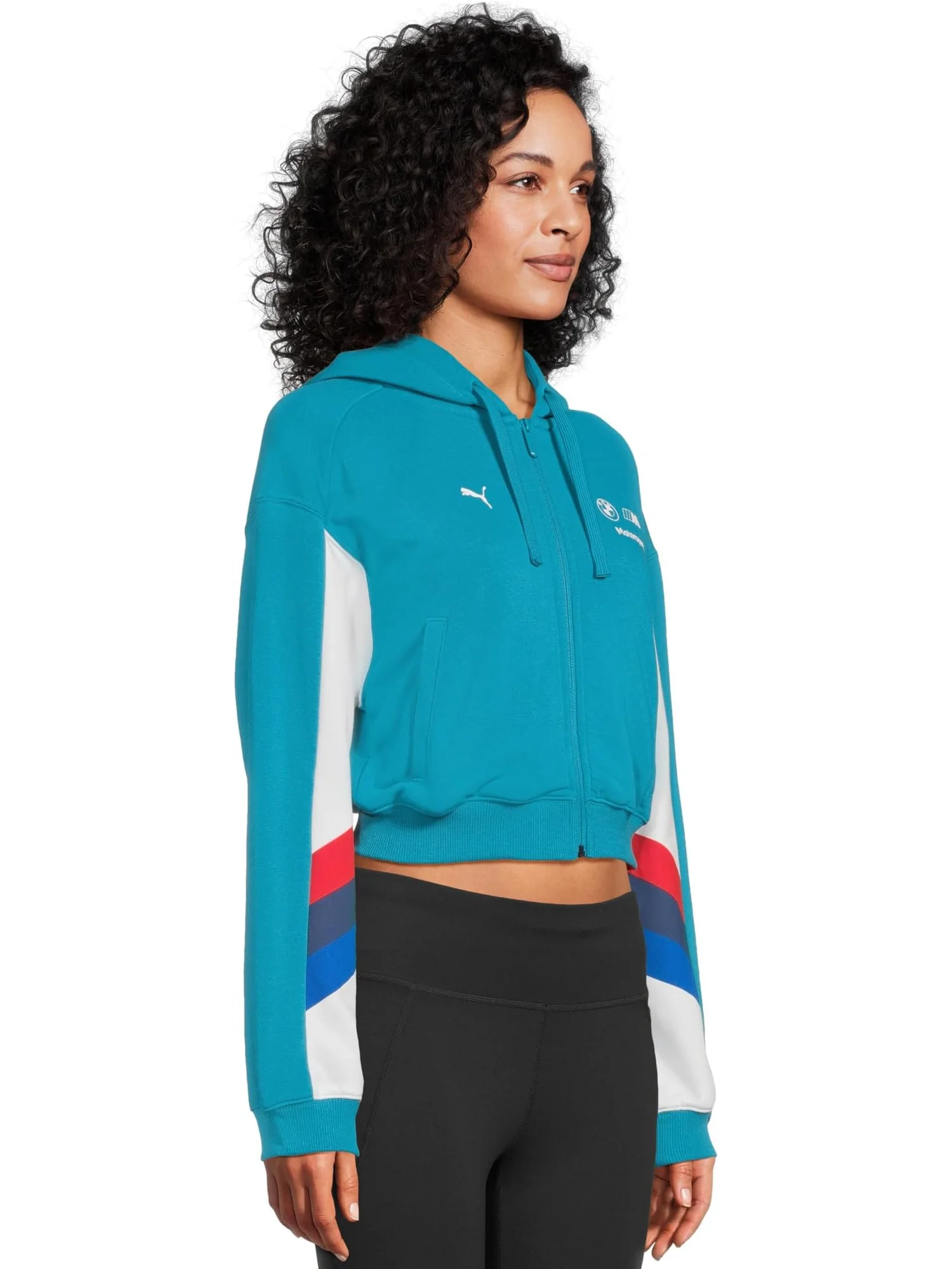 Куртка PUMA Bmw M Motorsport Sweat Jacket — изображение 2 из 5, синий