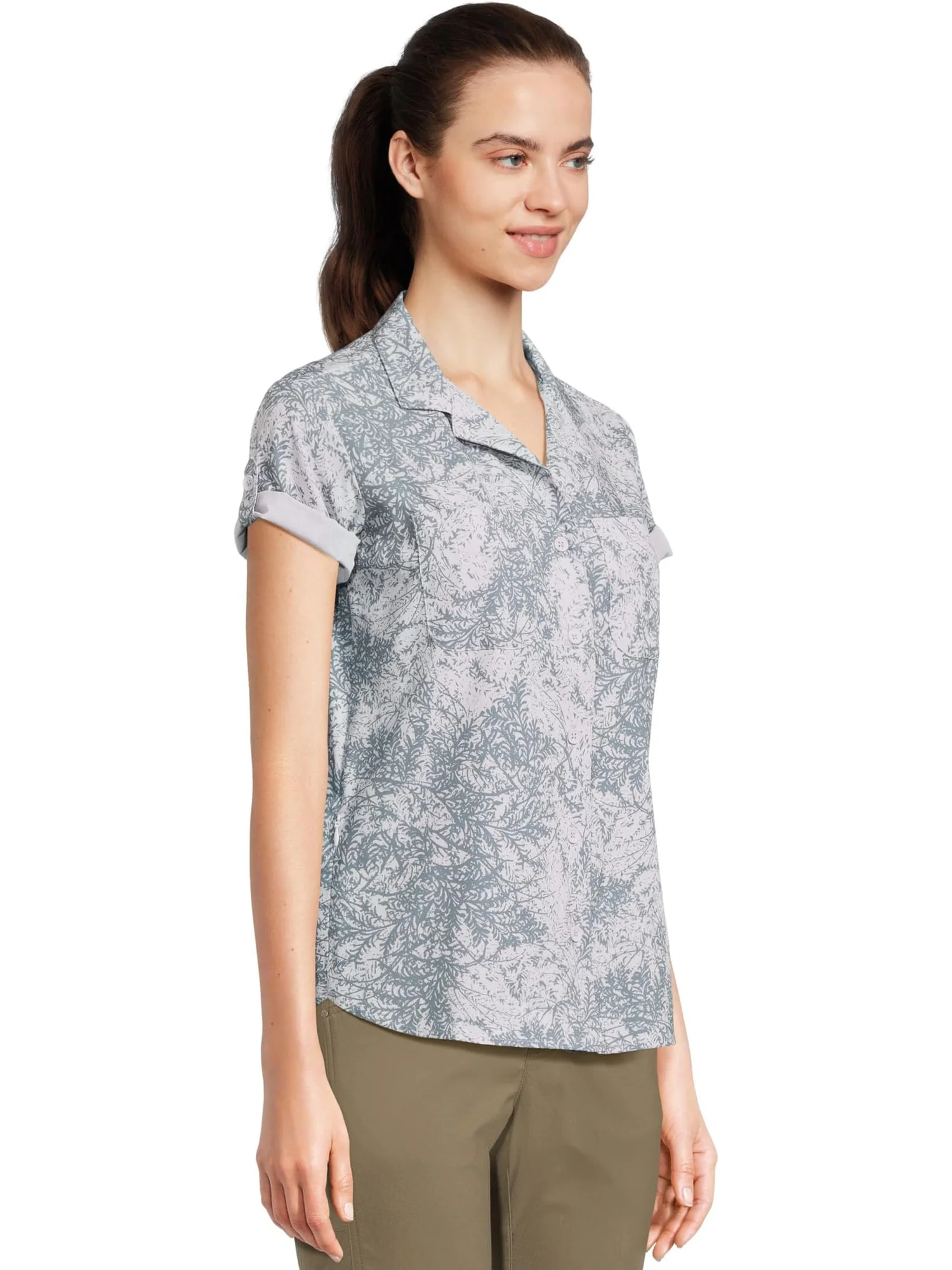 Женская футболка Spotless Evolution Meadow с коротким рукавом Royal Robbins, Thistle Fern Print — 2