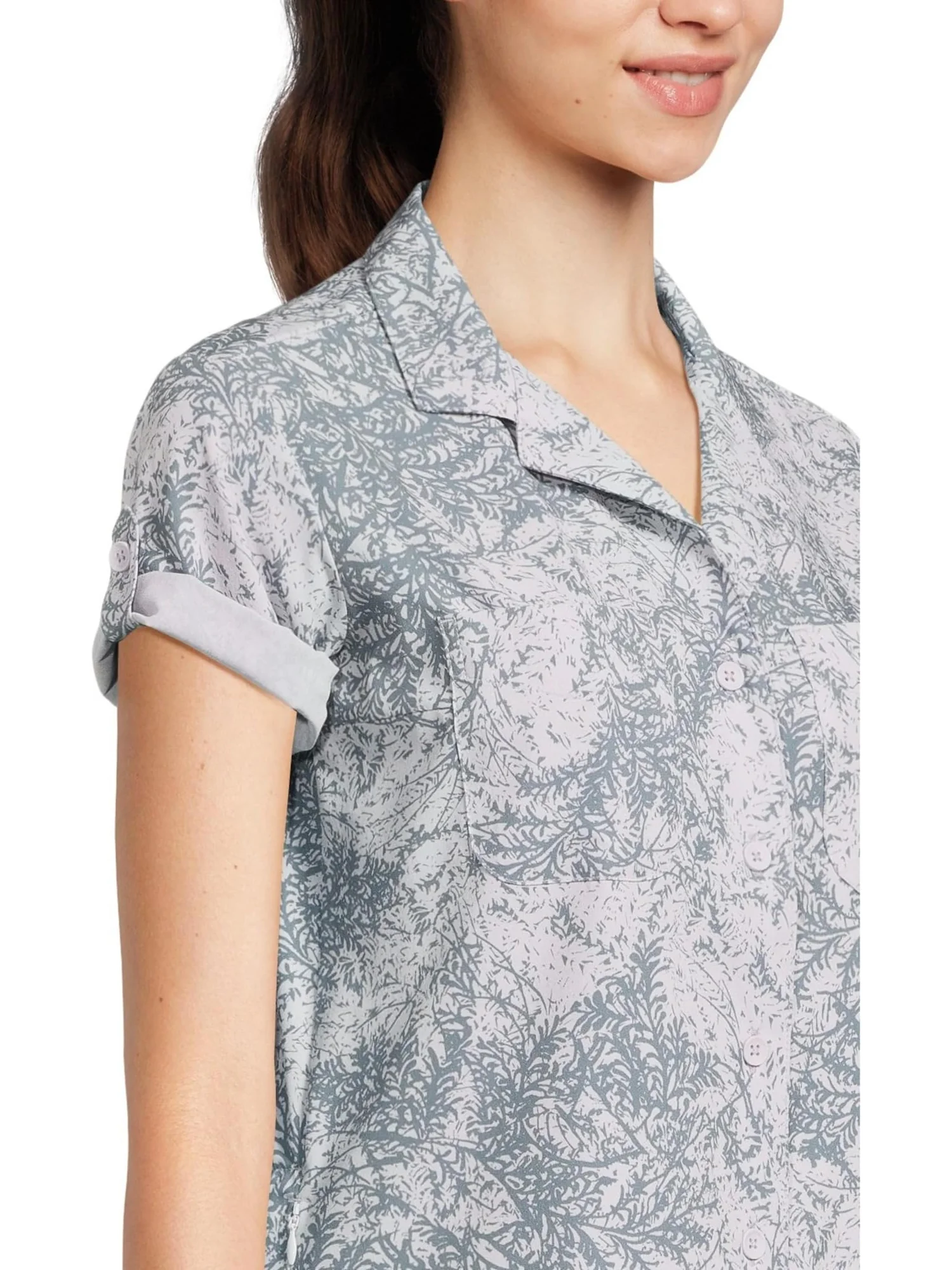 Женская футболка Spotless Evolution Meadow с коротким рукавом Royal Robbins, Thistle Fern Print — 4