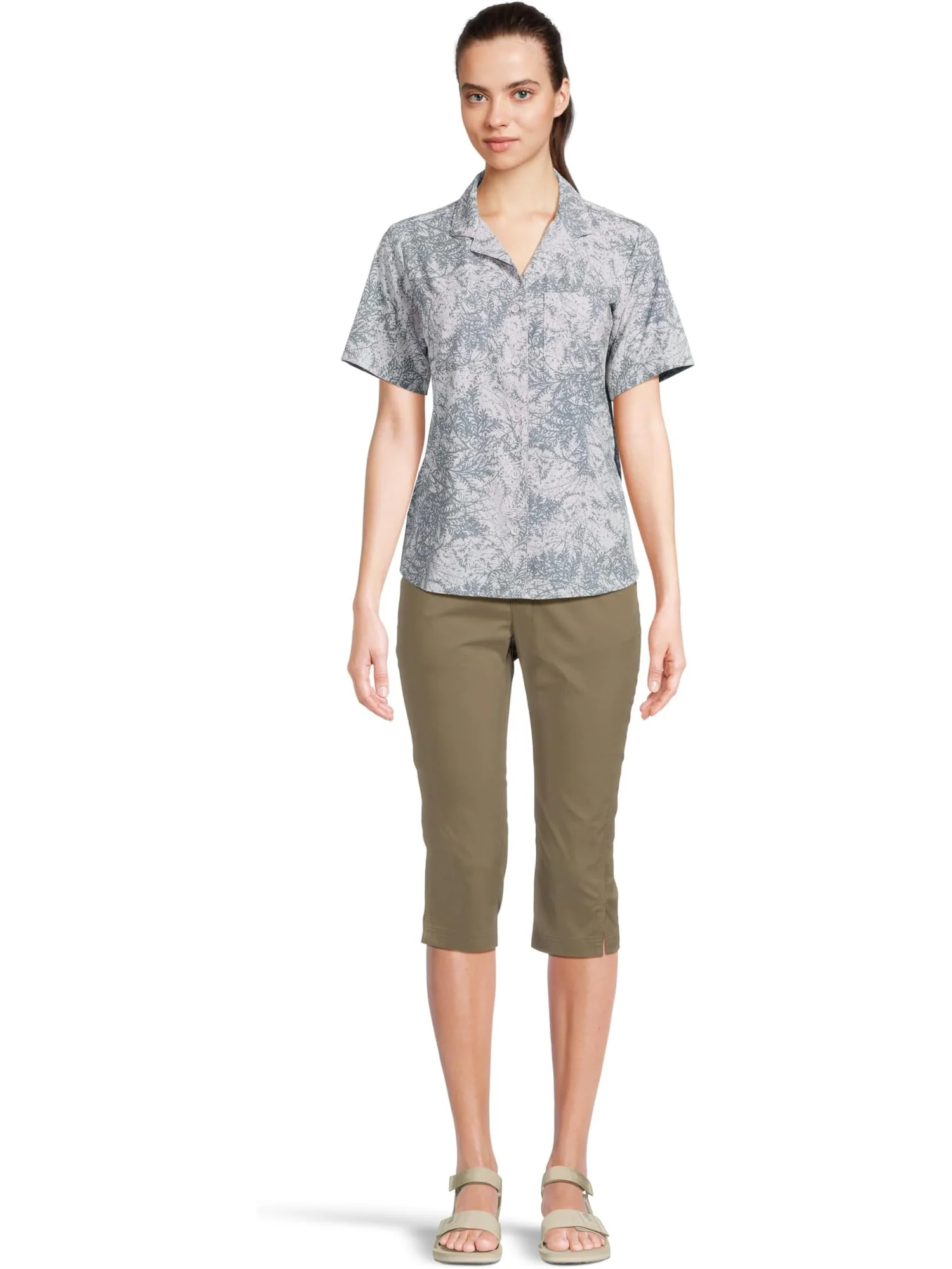 Женская футболка Spotless Evolution Meadow с коротким рукавом Royal Robbins, Thistle Fern Print — 5