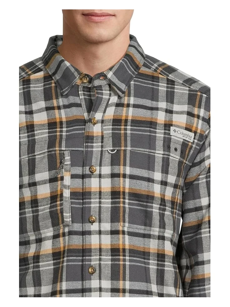 Мужская фланелевая рубашка Columbia Wild Cast, Shark Backwater Tartan — 4