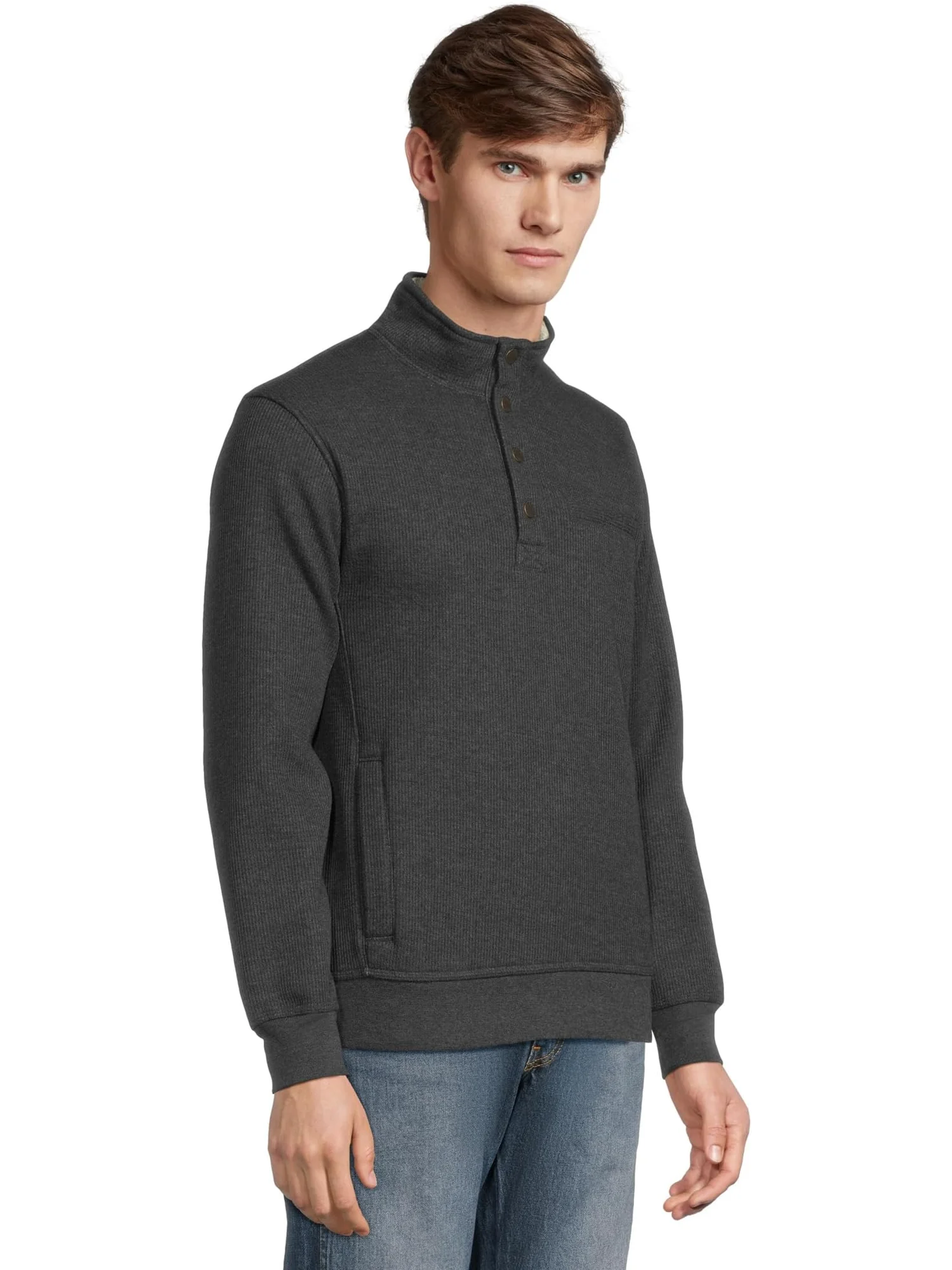Мужская флисовая кофта Katahdin Iron Works Bonded Waffle Mock Neck L.L.Bean — 2